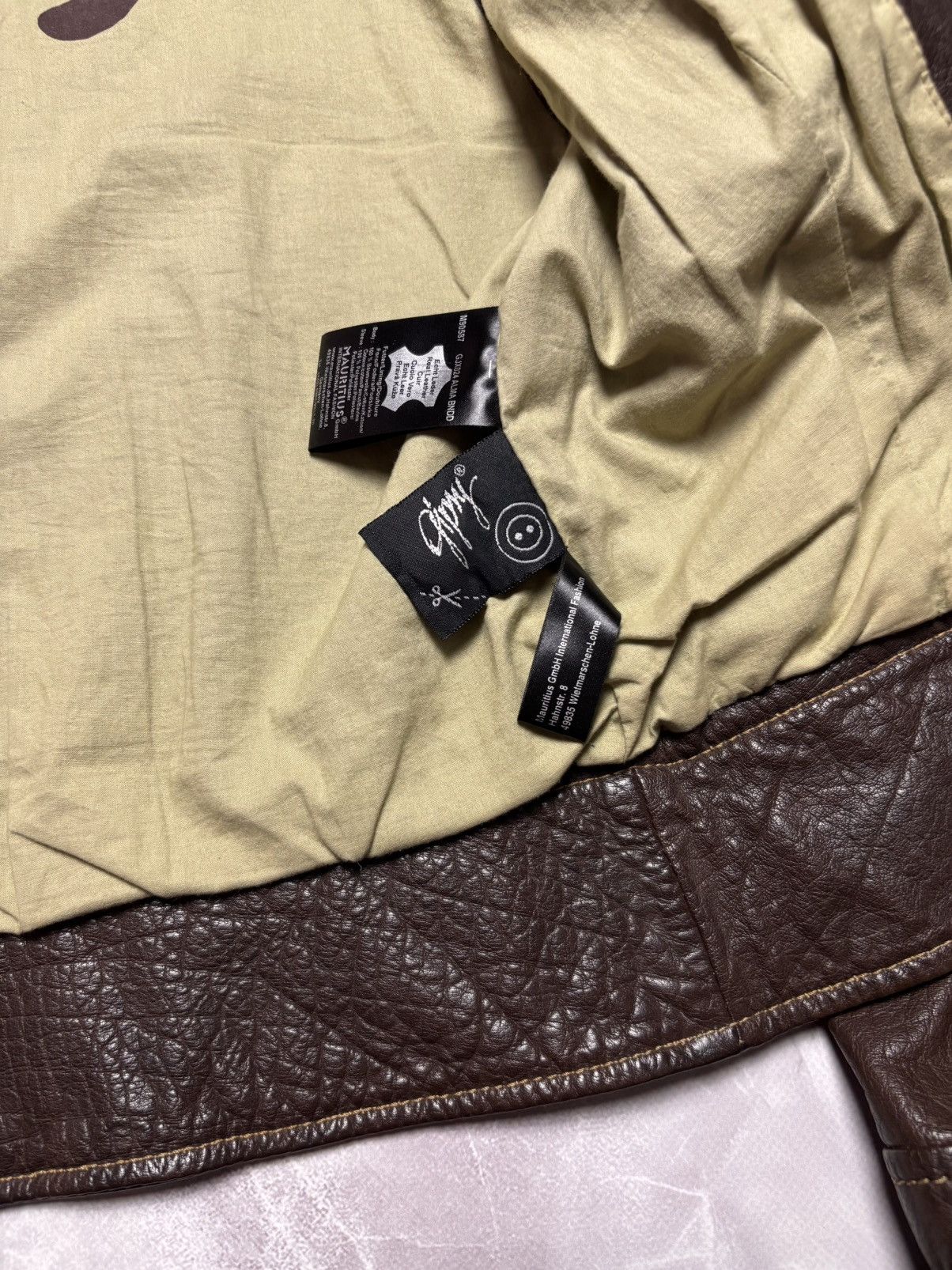 Gypsy Gipsy by Mauritius Leather Jacket Brown Biker Moto Utility Size M / US 6-8 / IT 42-44 - 18 Thumbnail