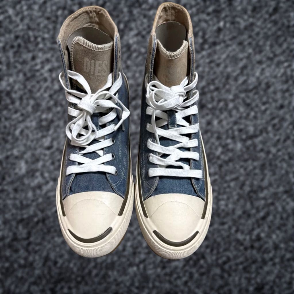 Diesel VINTAGE Diesel Men 10.5US Authentic Denim Mid-Cut Sneakers Casual Stylish Durable 90s 00s Size US 11 / EU 44 - 1 Thumbnail