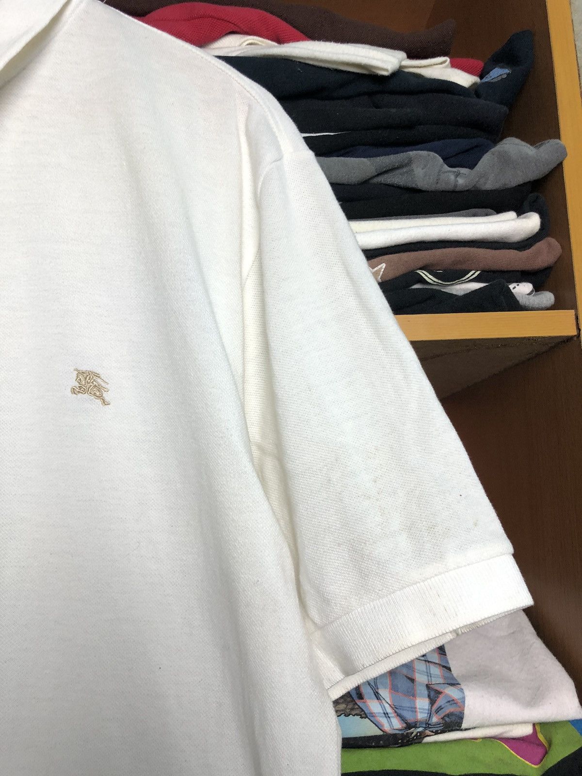 Burberry Vintage Burberry White Polo Shirt Size US XL / EU 56 / 4 - 3 Thumbnail
