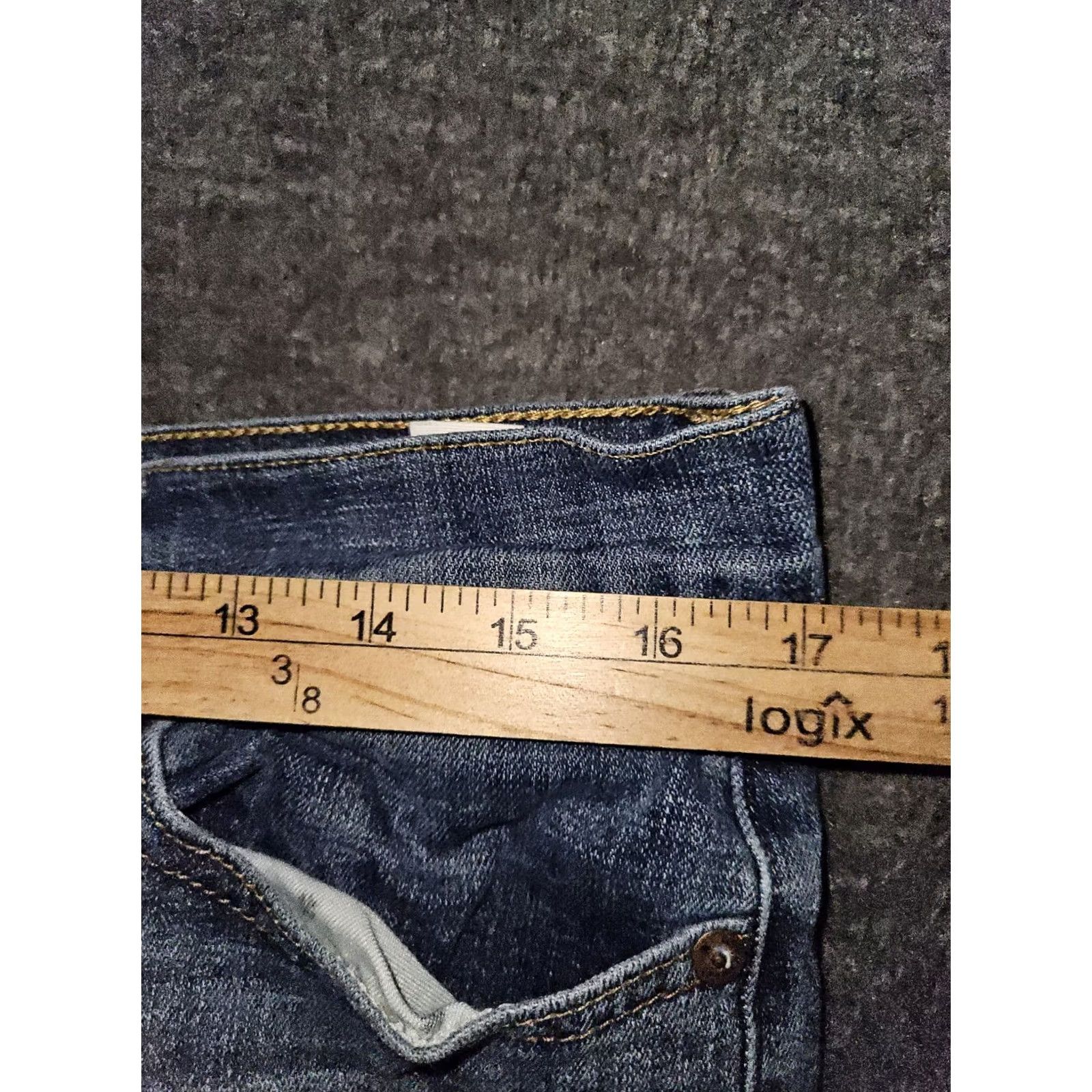Lucky Brand Lucky Brand 361 Vintage Straight Jeans Men 34x26 Hemmed 1/2" Blue Denim Low Rise Stretch Pockets Comfort Easy Care City Preppy Size US 34 / EU 50 - 3 Thumbnail