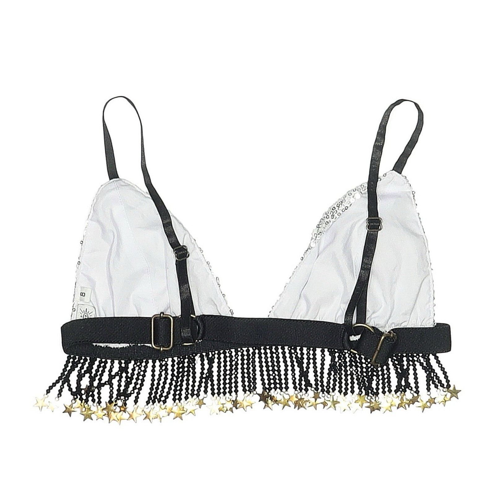Designer Her Pony Silver Bra Stop Star Fringe 8 Size M / US 6-8 / IT 42-44 - 2 Thumbnail