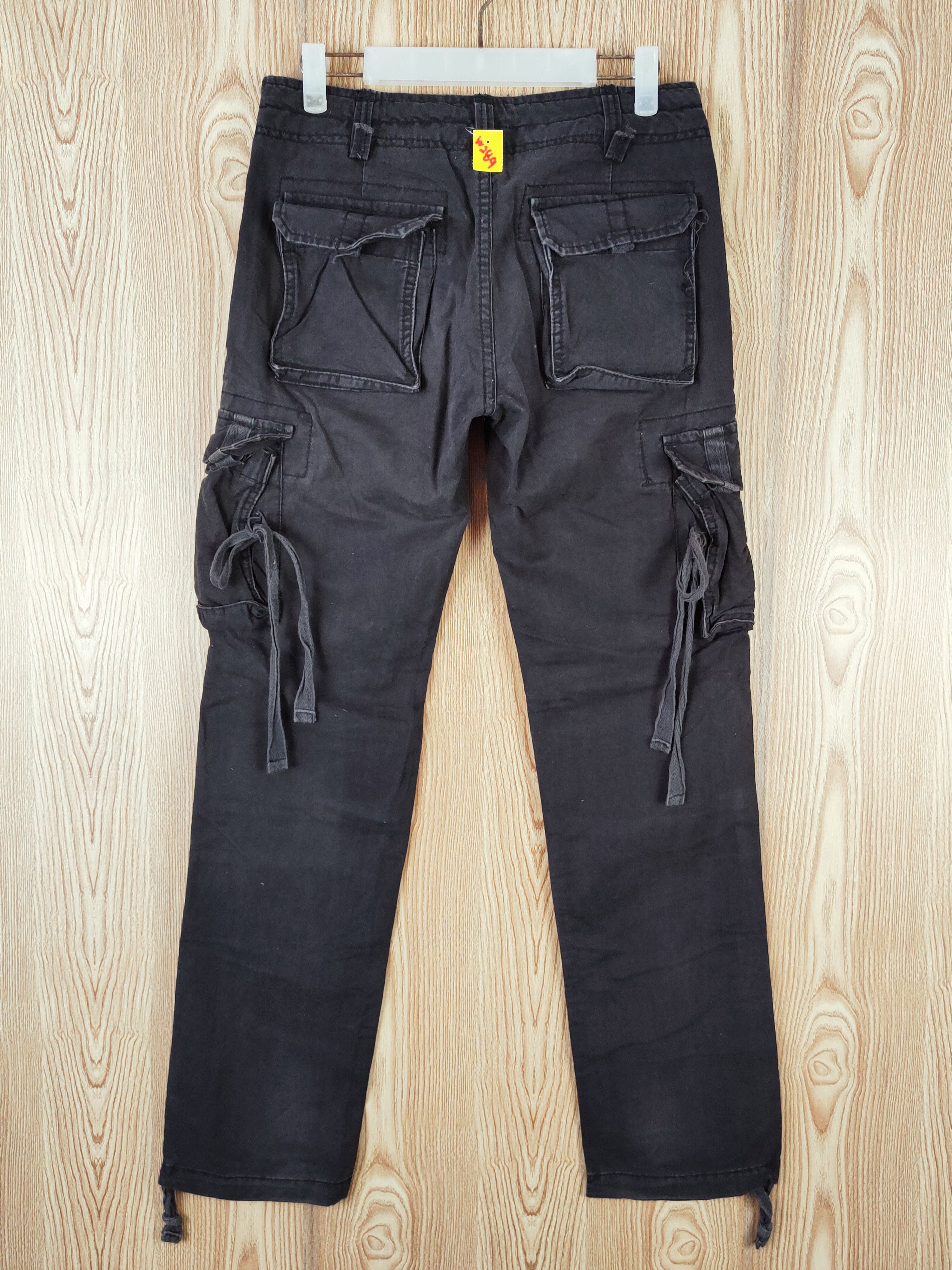 Japanese Brand Jungle Storm Black Multipocket Tactical Cargo Pants #W289 Size US 30 / EU 46 - 7 Thumbnail