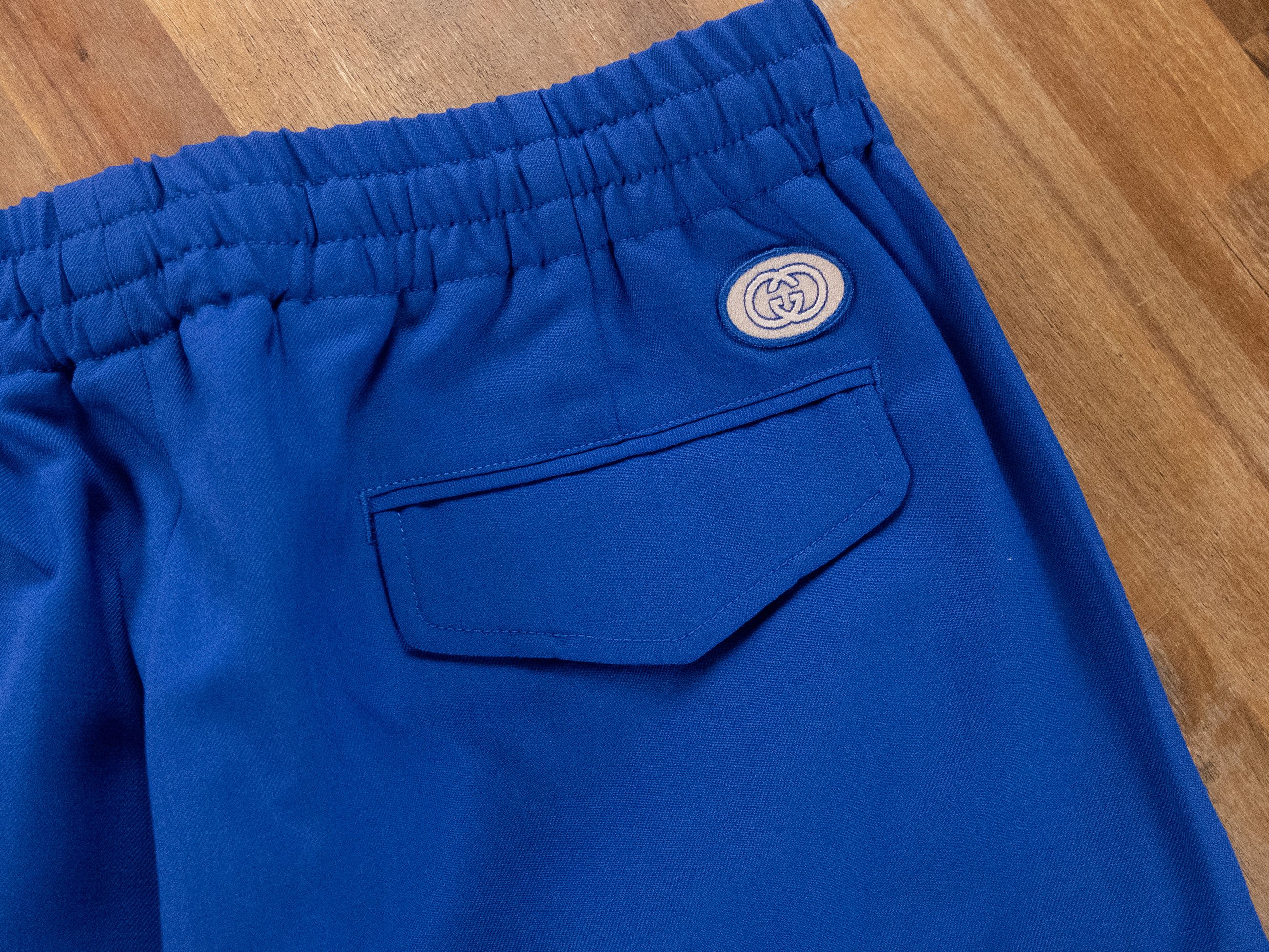 Gucci GUCCI blue interlocking G wool mohair relaxed track pants 32 Size US 32 / EU 48 - 12 Thumbnail