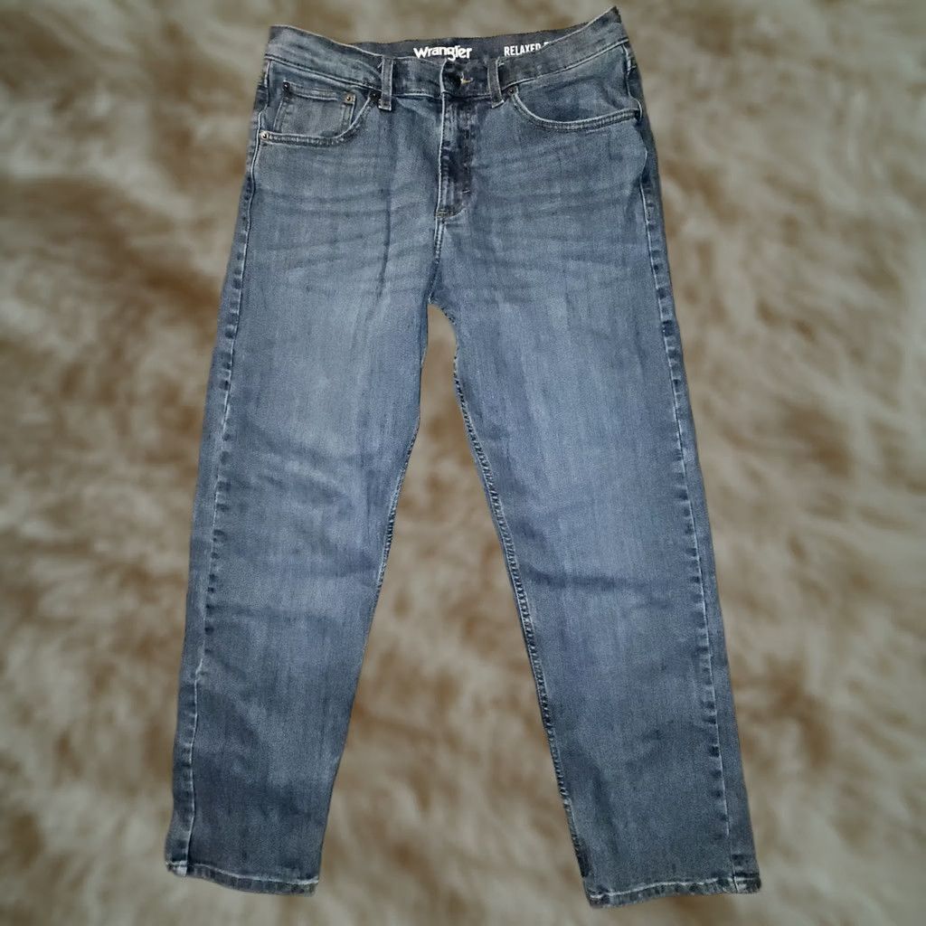 Wrangler Wrangler Jeans Straight Leg Relaxed Fit Men's 32x30 Blue Denim Mid Rise Size US 36 / EU 52 - 1 Thumbnail