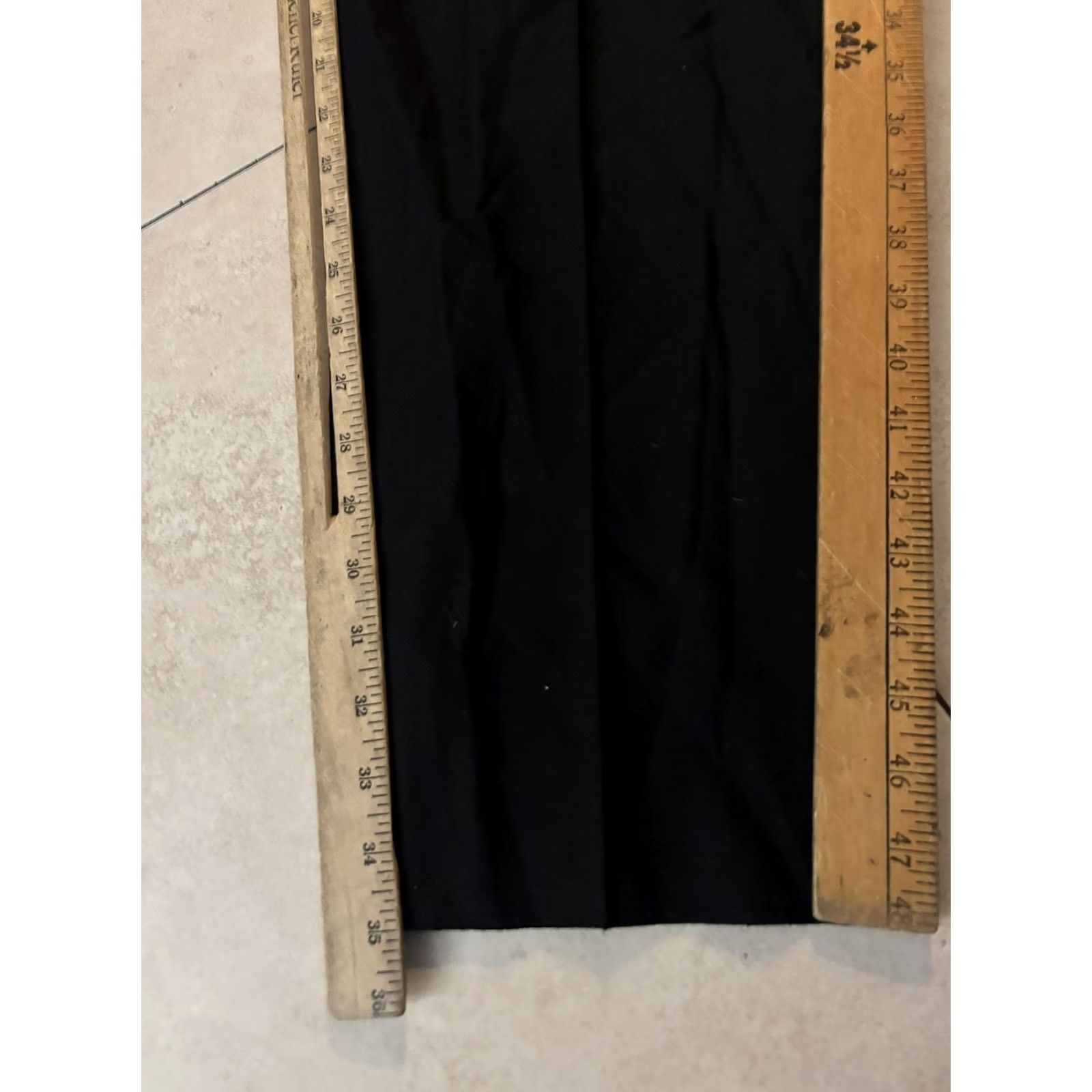 Vintage VINTAGE? No. Collection by Michael Strahan Dress Pants Mens 44x35 Black Wool Stretch Pants Straight Front Classic Fit 44W 35L Black Mens Size US 44 / EU 60 - 7 Thumbnail