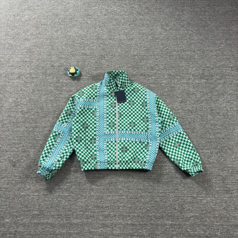Louis Vuitton Green checkerboard full print jacket 2503-Nex