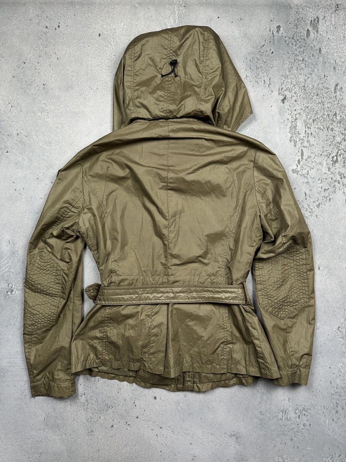 Alpha Industries Blauer USA Military-Style Hooded Belted Nylon Jacket 90s y2k Size XL / US 12-14 / IT 48-50 - 6 Thumbnail