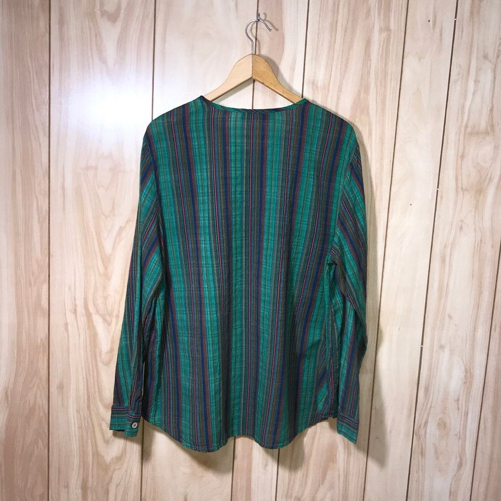 Other O-nelue Striped V-Neck Long Sleeve Top 2XL Size L / US 10 / IT 46 - 2 Thumbnail