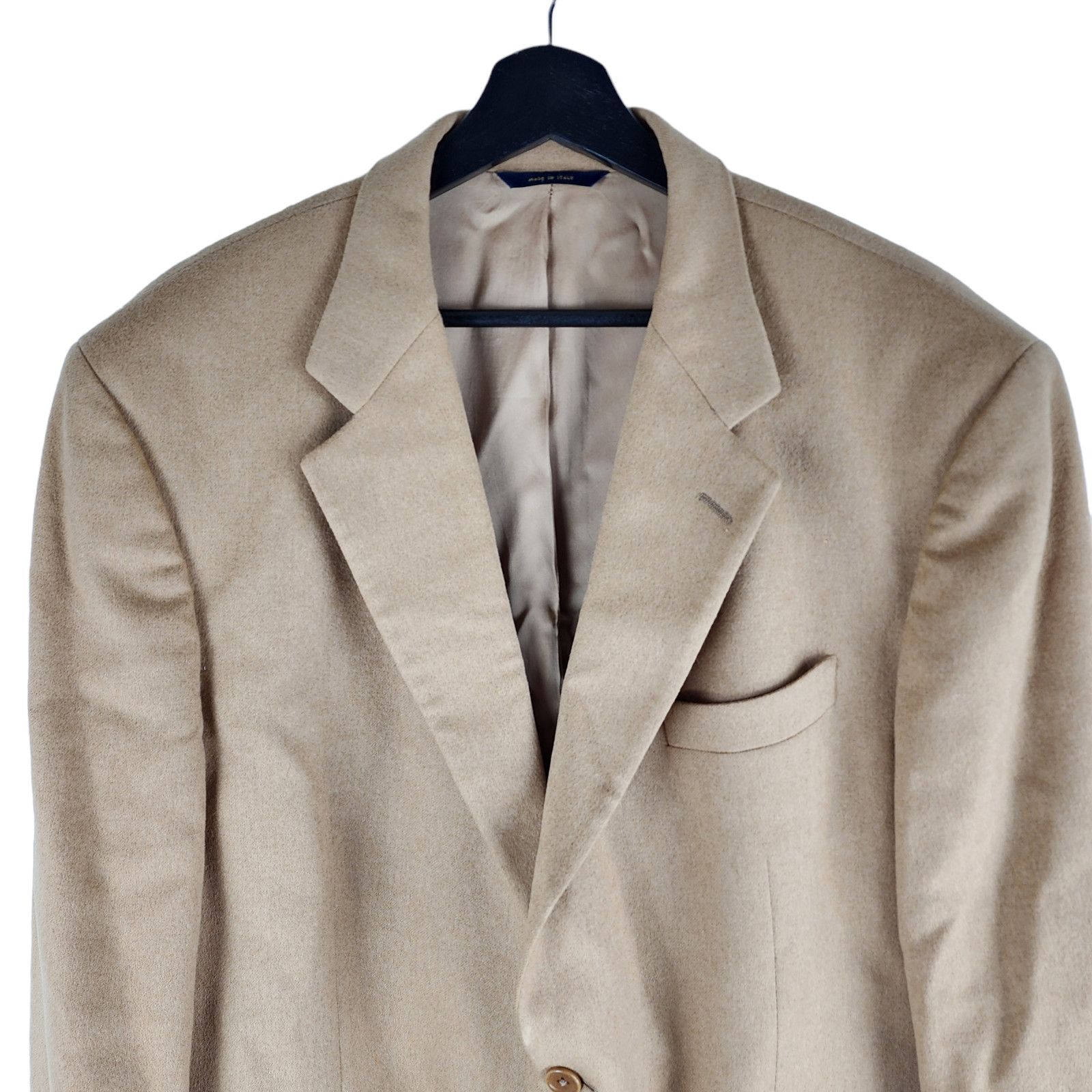 Brooks Brothers Brooks Brothers Italian Camel Hair Two Button Blazer Beige Size 46R - 2 Thumbnail