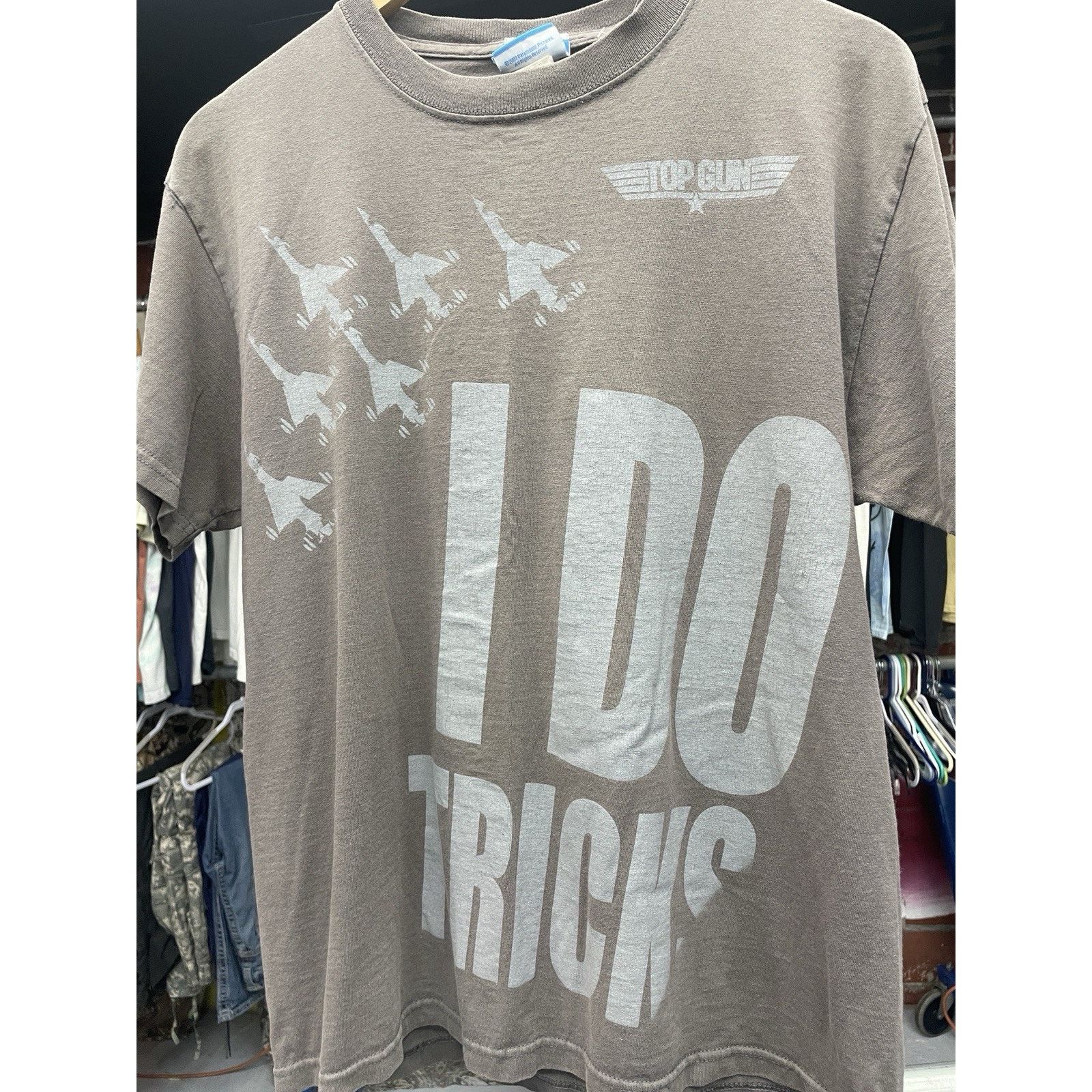 Other Vintage Top Gun Men's T-Shirt “I do tricks” Rare Y2K Style Size US M / EU 48-50 / 2 - 4 Thumbnail