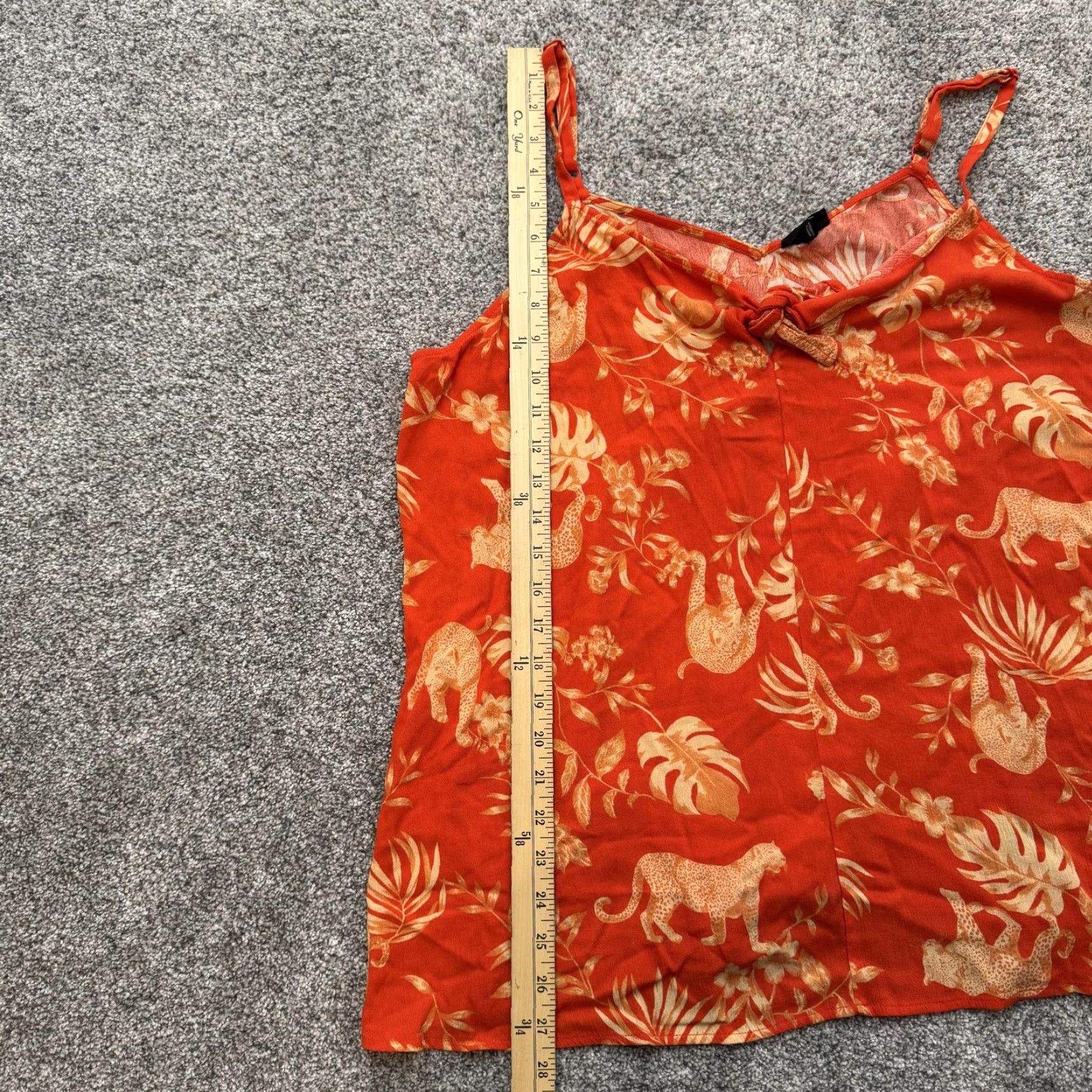 Torrid Torrid Tank Top Womens 2 Orange Animal Print Jungle Sleeveless Knot Front Cheetah Size XS / US 0-2 / IT 36-38 - 5 Thumbnail
