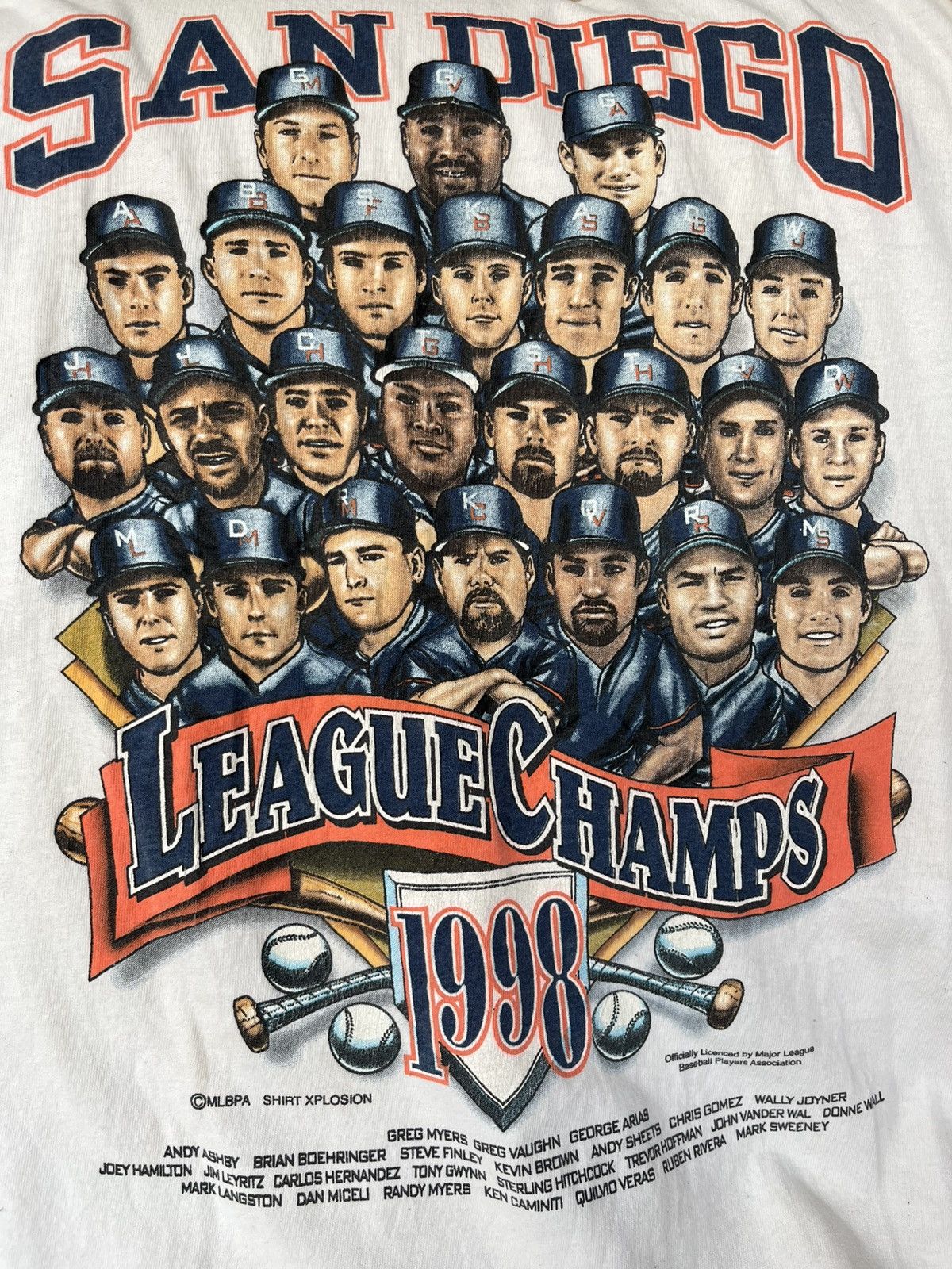 MLB San Diego 1998 League champs T-Shirt Size US XL / EU 56 / 4 - 3 Thumbnail