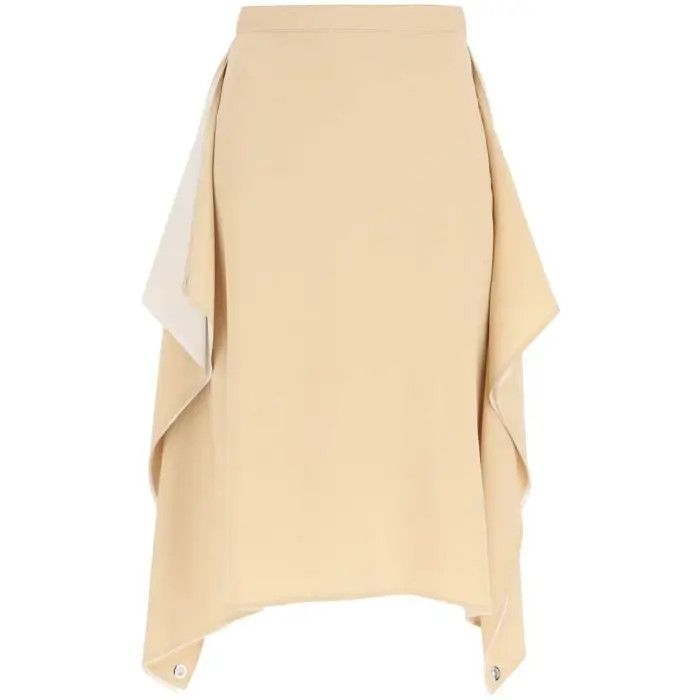 o1s22i1n0424 Thea Silk Midi Skirt in Beige