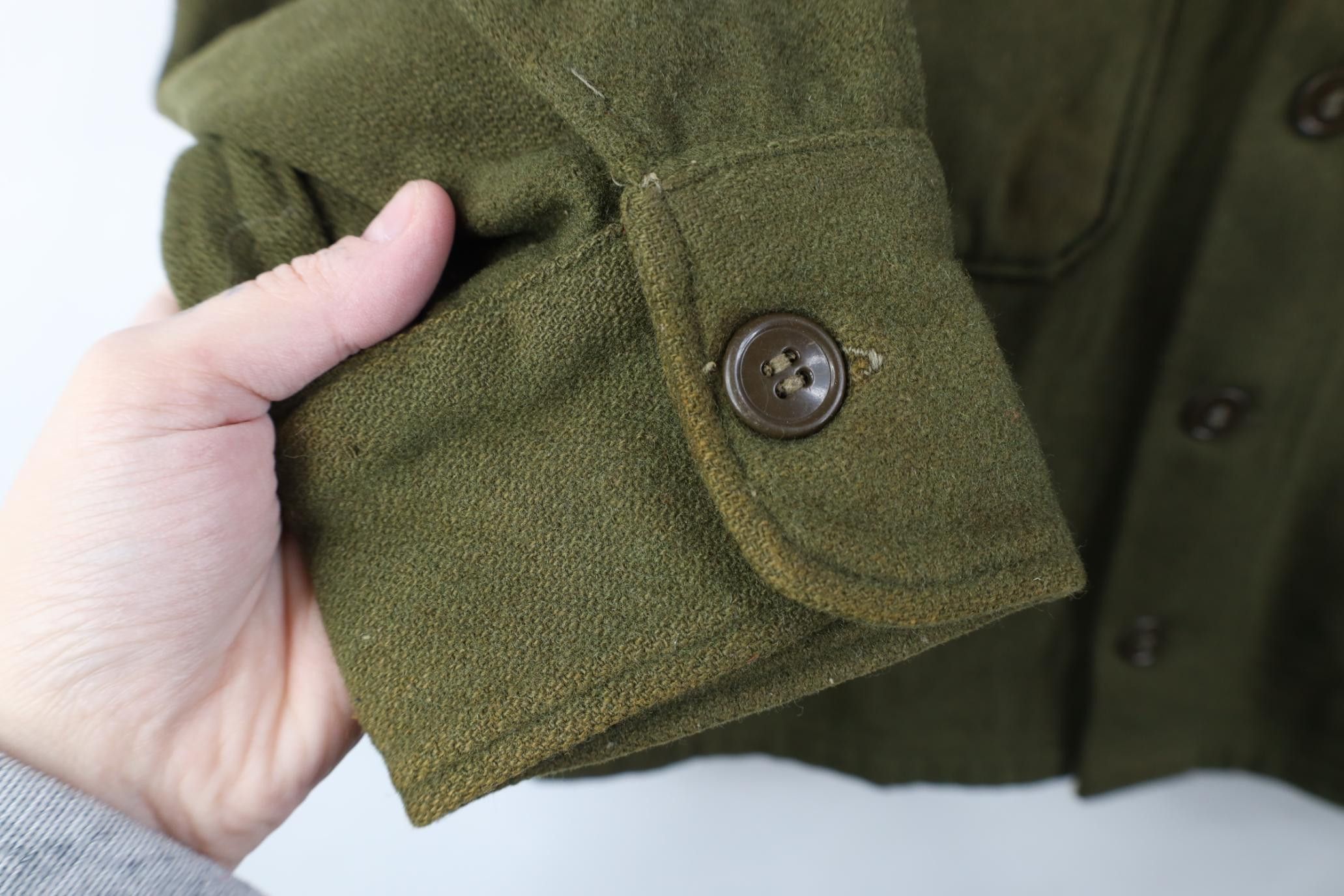 Vintage Vintage 50s Korean War US Army OG 108 Wool Shirt Jacket Size US M / EU 48-50 / 2 - 9 Thumbnail
