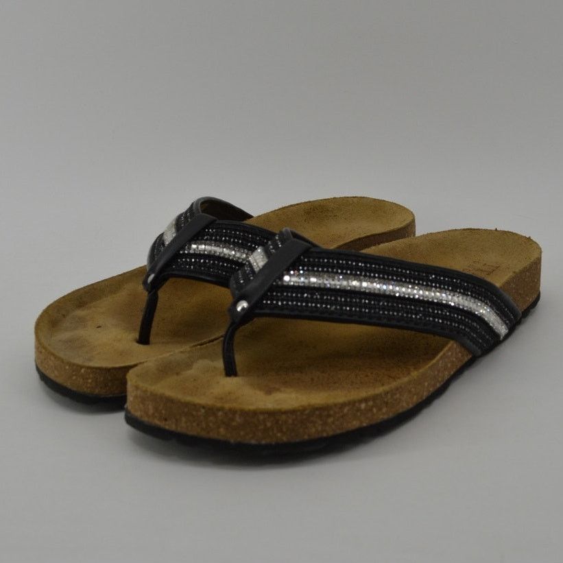 Other Italian Shoemaker Nessa Women Sz 9 Sandals Thong Rhinestones Size US 9 / IT 39 - 10 Thumbnail