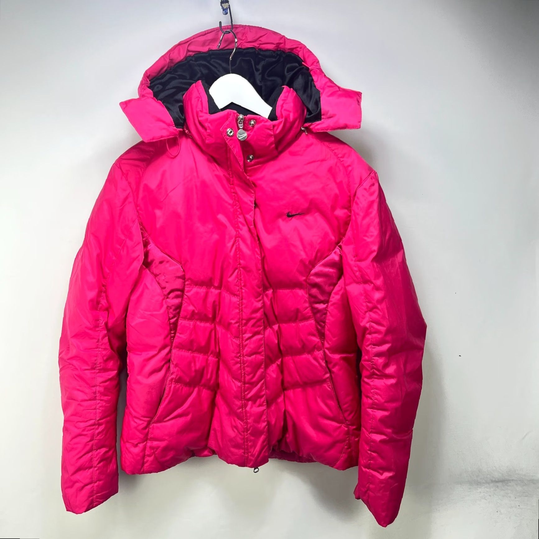 Nike VINTAGE Nike Y2K Puffer Jacket Womens Large Pink Size M / US 6-8 / IT 42-44 - 2 Thumbnail