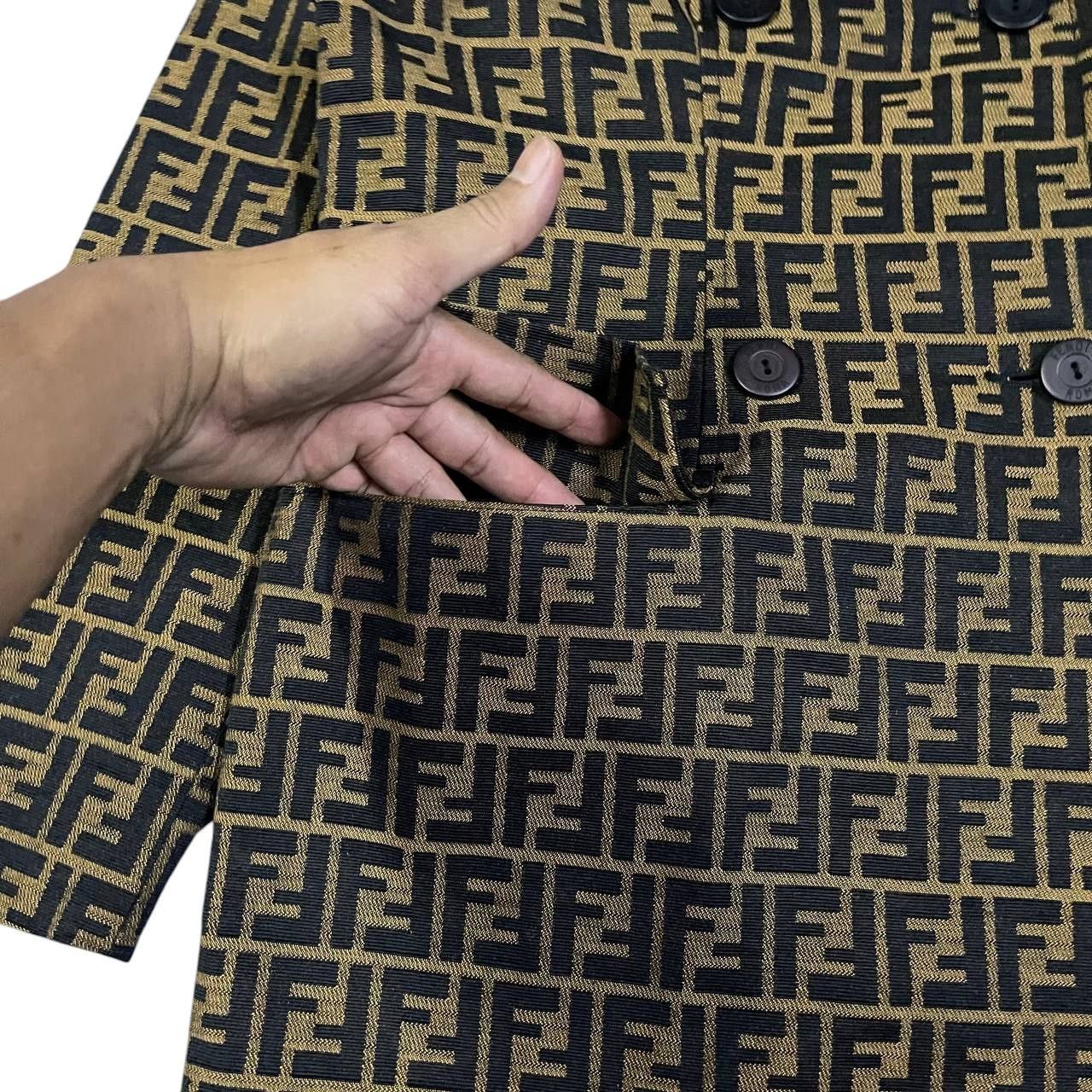 Fendi Vintage Fendi Zucca Monogram Brown Jacket Size S / US 4 / IT 40 - 5 Thumbnail
