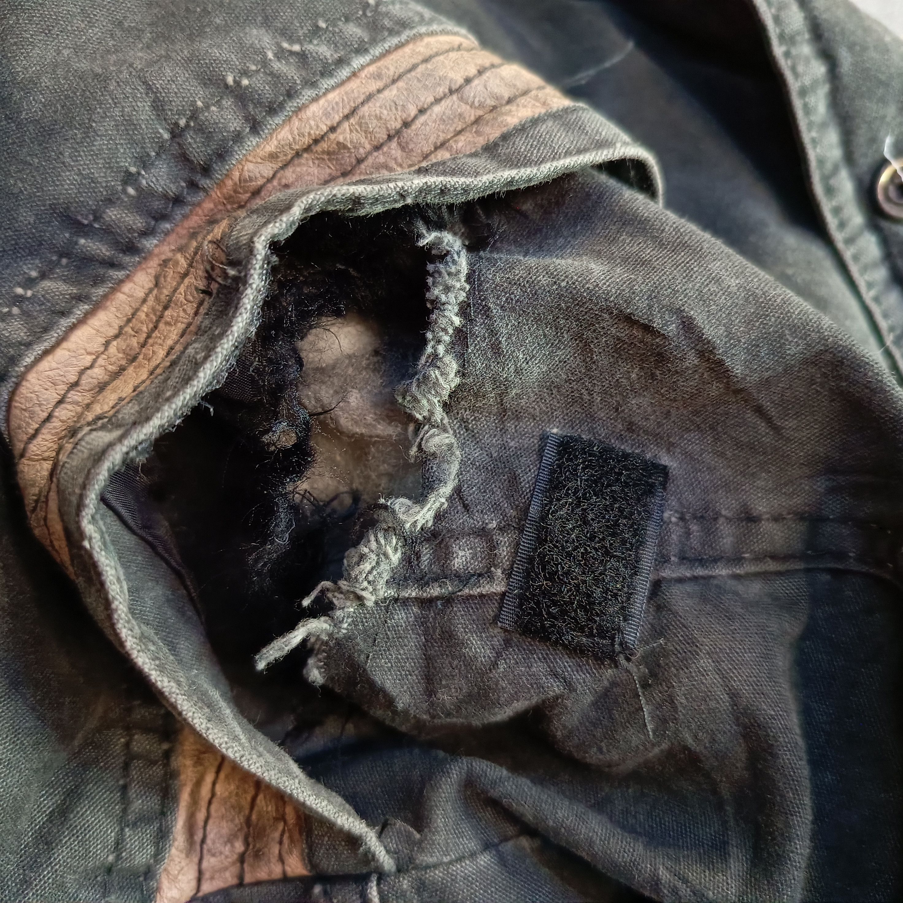 Vintage Destroyed Dirty Wash RAF Heavy Bomber Flight Jacket Rare Size US L / EU 52-54 / 3 - 12 Thumbnail