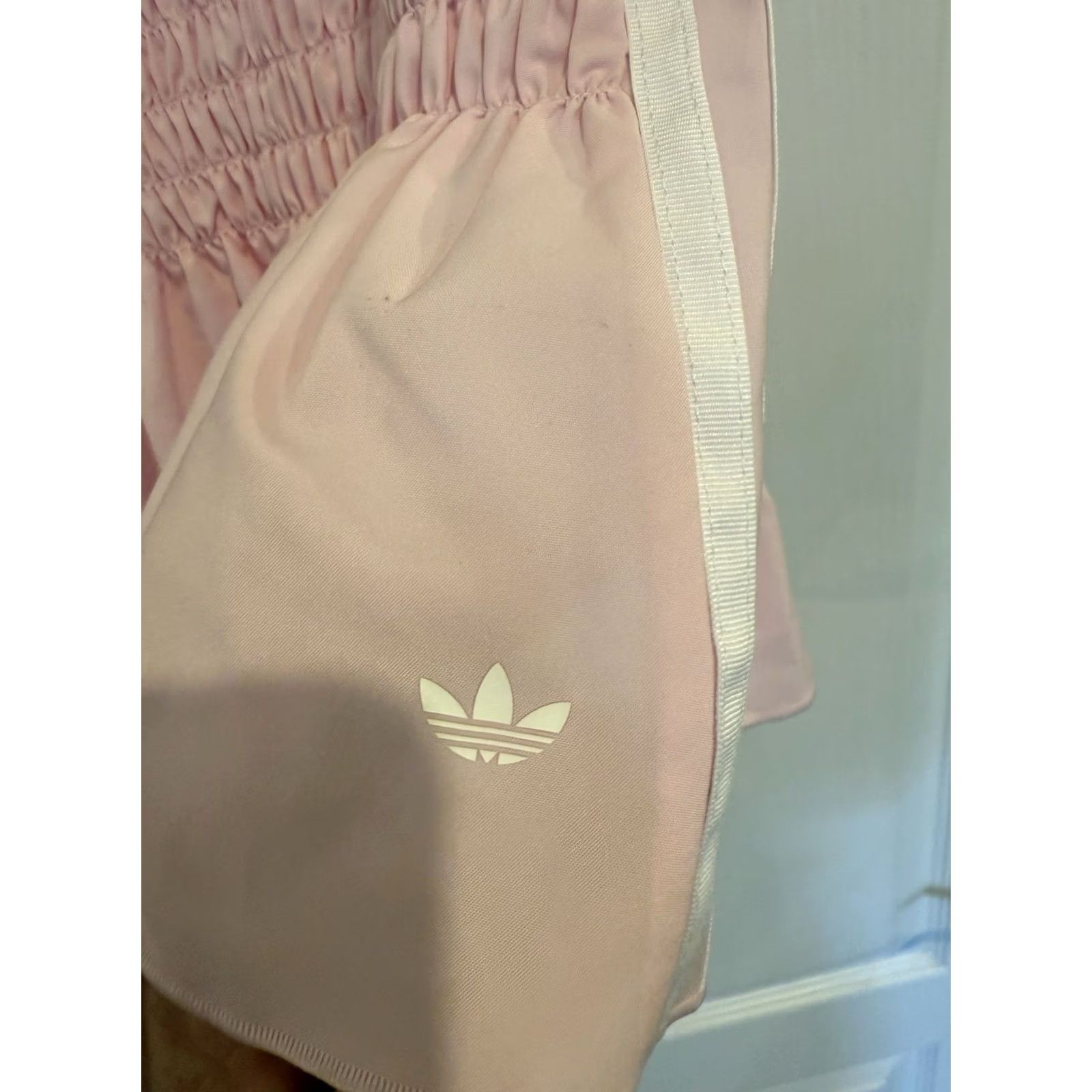 Adidas adidas Originals Skirt Women S Pink 3-Stripe Athletic Activewear Smocked Striped Size S Size 28" / US 6 / IT 42 - 2 Thumbnail