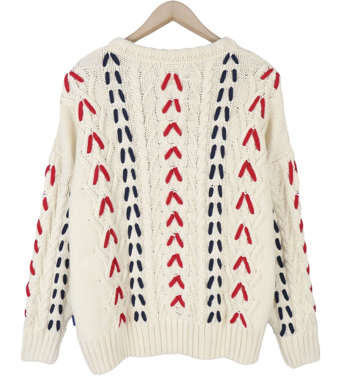 Gant CHUNKY CABLE C-NECK XL Cream Wool Blend Jumper 87317 Size US XL / EU 56 / 4 - 4 Thumbnail