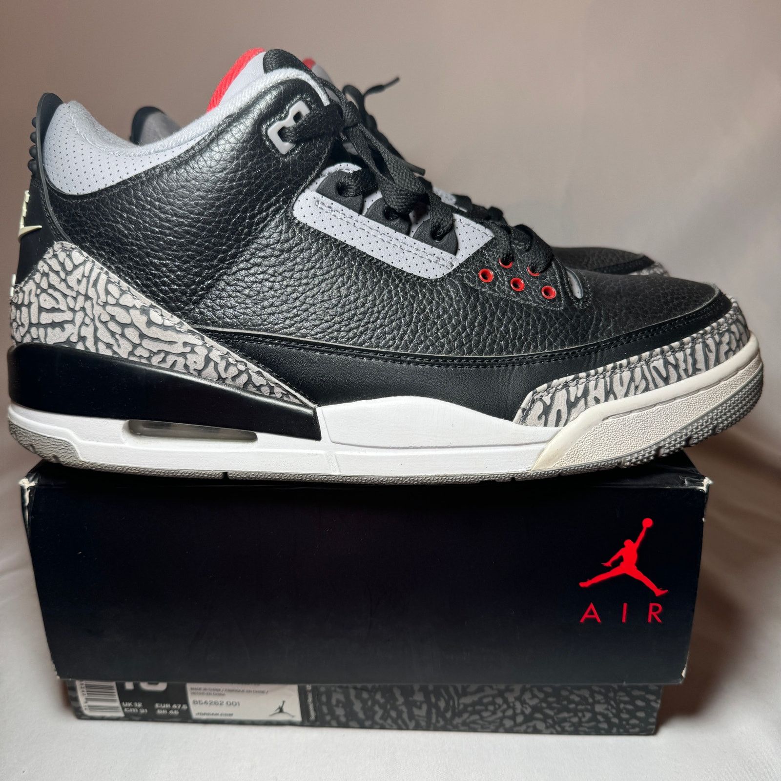 Size 13 Air Jordan Retro OG Black Cement 2018 Men's Shoes