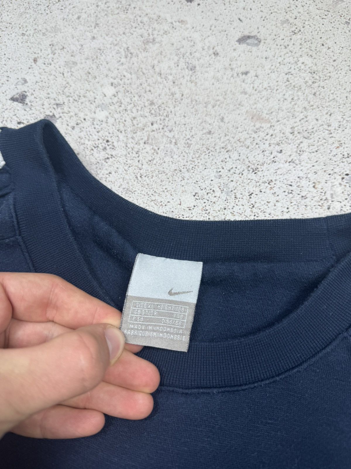 Nike × Vintage Vintage Nike Sweatshirt Big Logo 90s Blue Drill Men’s XL Size US XL / EU 56 / 4 - 8 Thumbnail