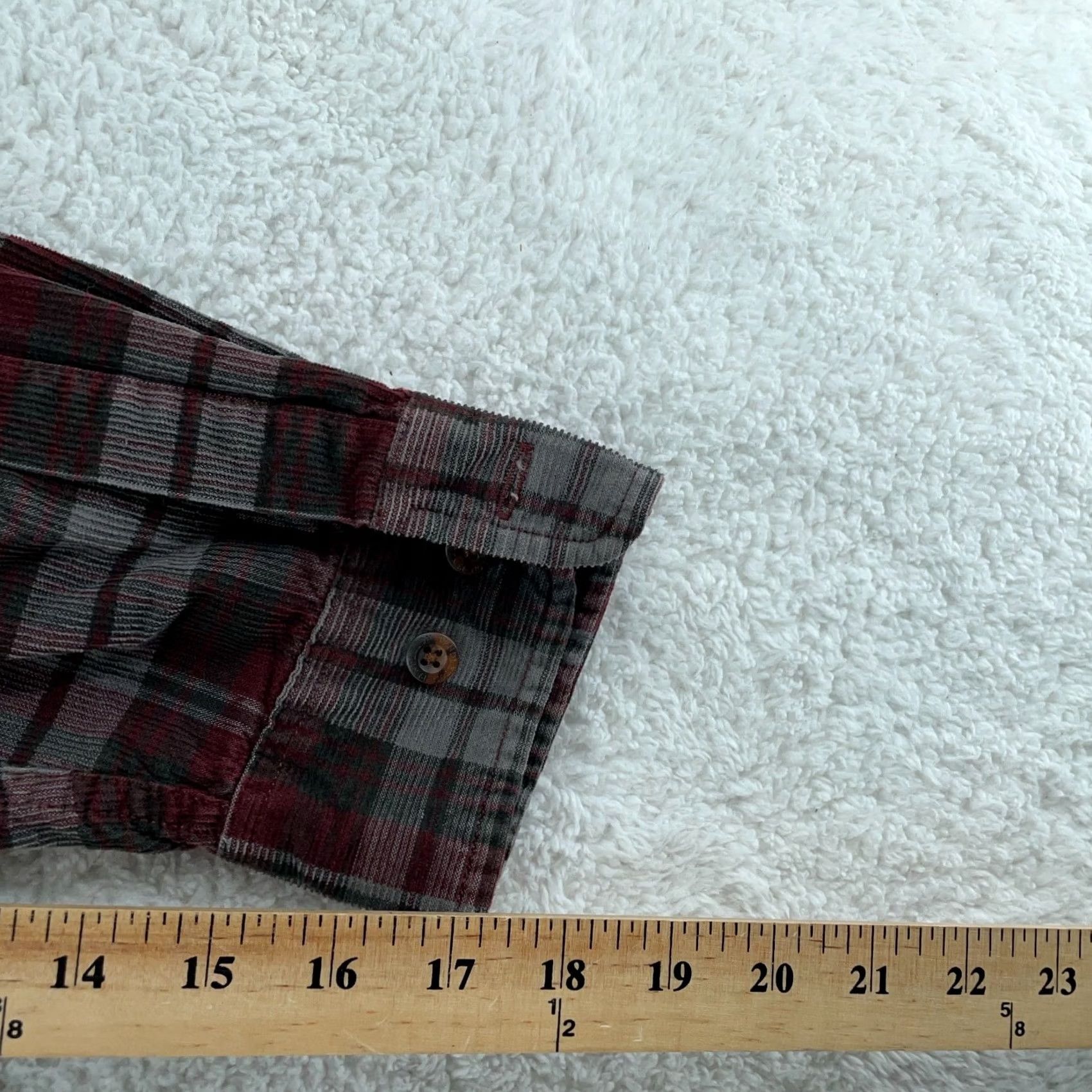 Pendleton Pendleton Wayne Corduroy Shirt Mens Large Burgundy Brown Check Button-Down Size US L / EU 52-54 / 3 - 8 Thumbnail