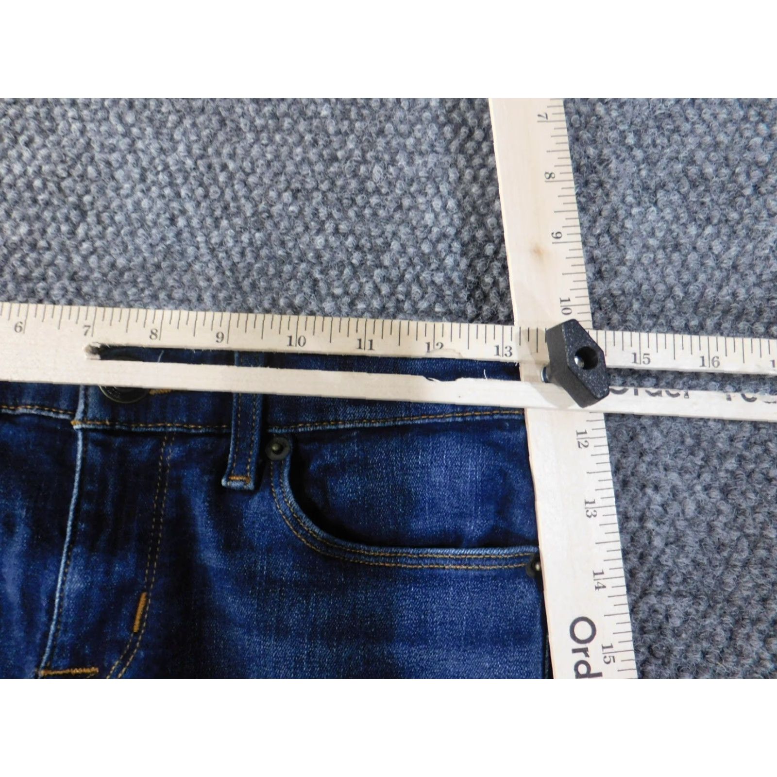 Hudson Hudson Jeans Womens 25 Skinny Kristina Stretch Denim Jeans Zipper Dark Blue 27 Inseam Womens Regular Vintage No Size 42" / US 20 - 4 Thumbnail