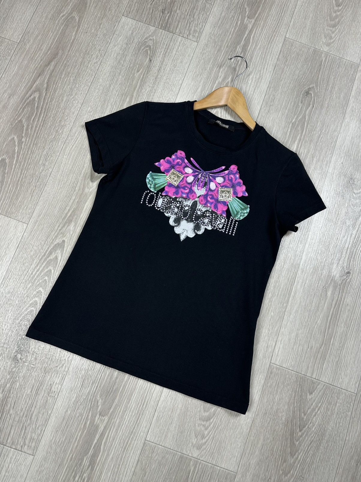 Roberto Cavalli Roberto Cavalli big logo women t shirt Size L / US 10 / IT 46 - 3 Thumbnail