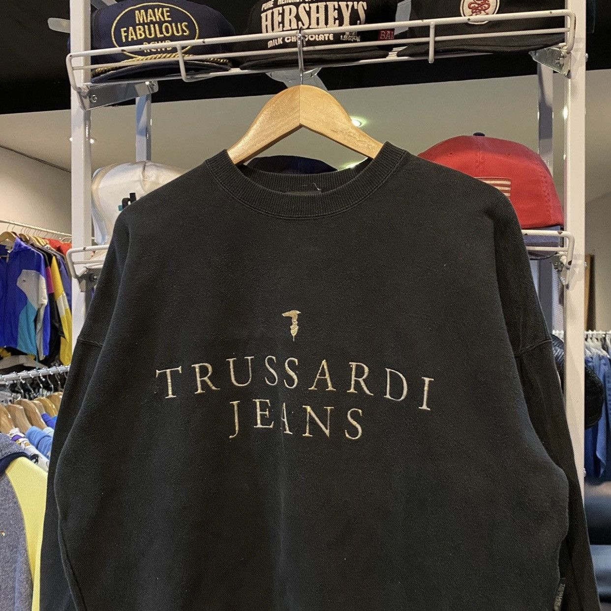 Trussardi Vintage Trussardi jeans Spell Out Sweatshirt Size US S / EU 44-46 / 1 - 3 Thumbnail
