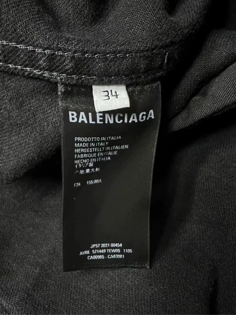 Balenciaga Balenciaga Back rhinestone letter LOGO denim jacket 2503-Ne Size XXS / US 00 / IT 34 - 5 Thumbnail