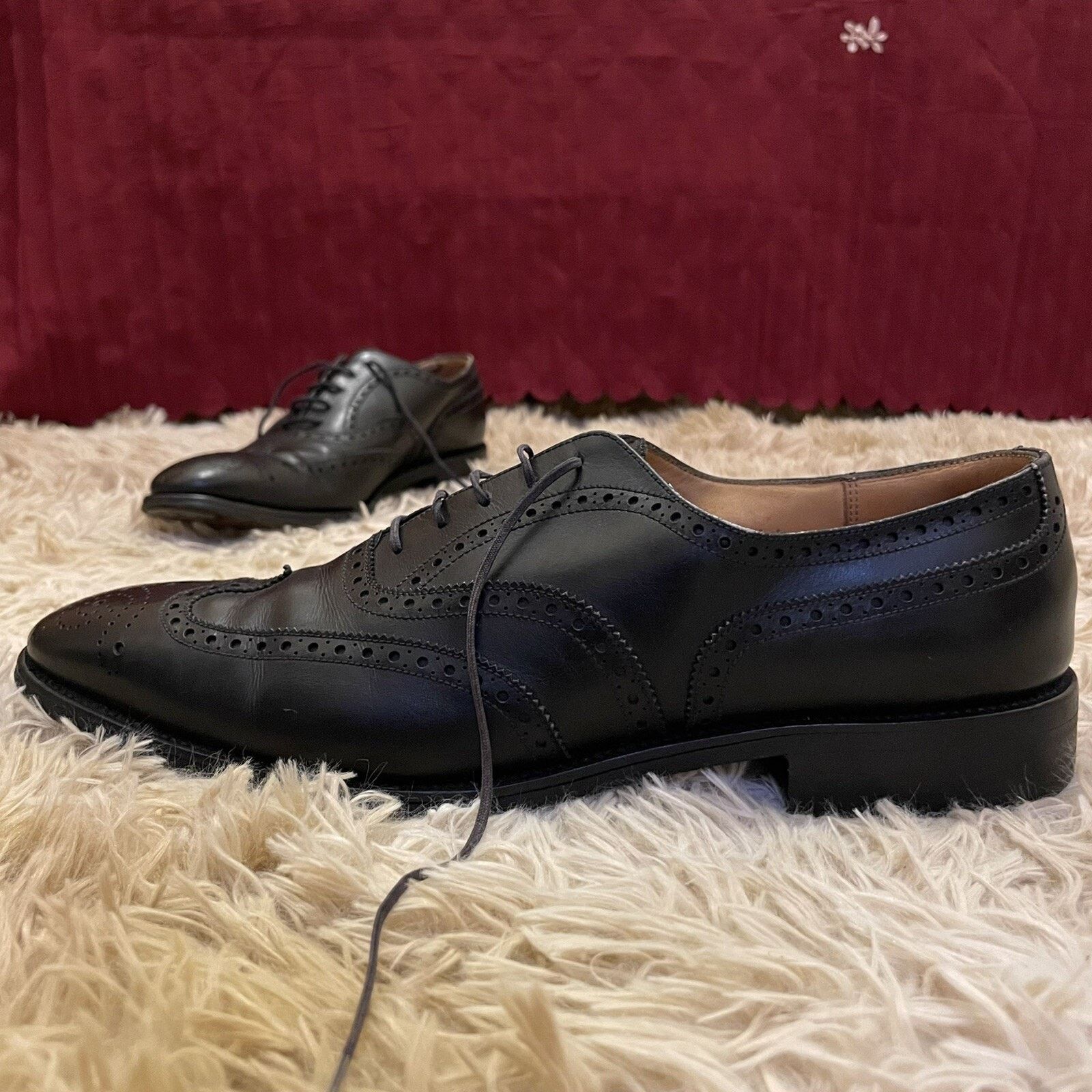 J.M. Weston JM Weston Oxfords brogues Shoes Cap Toe Black Leather Mens Size US 11 / EU 44 - 2 Thumbnail