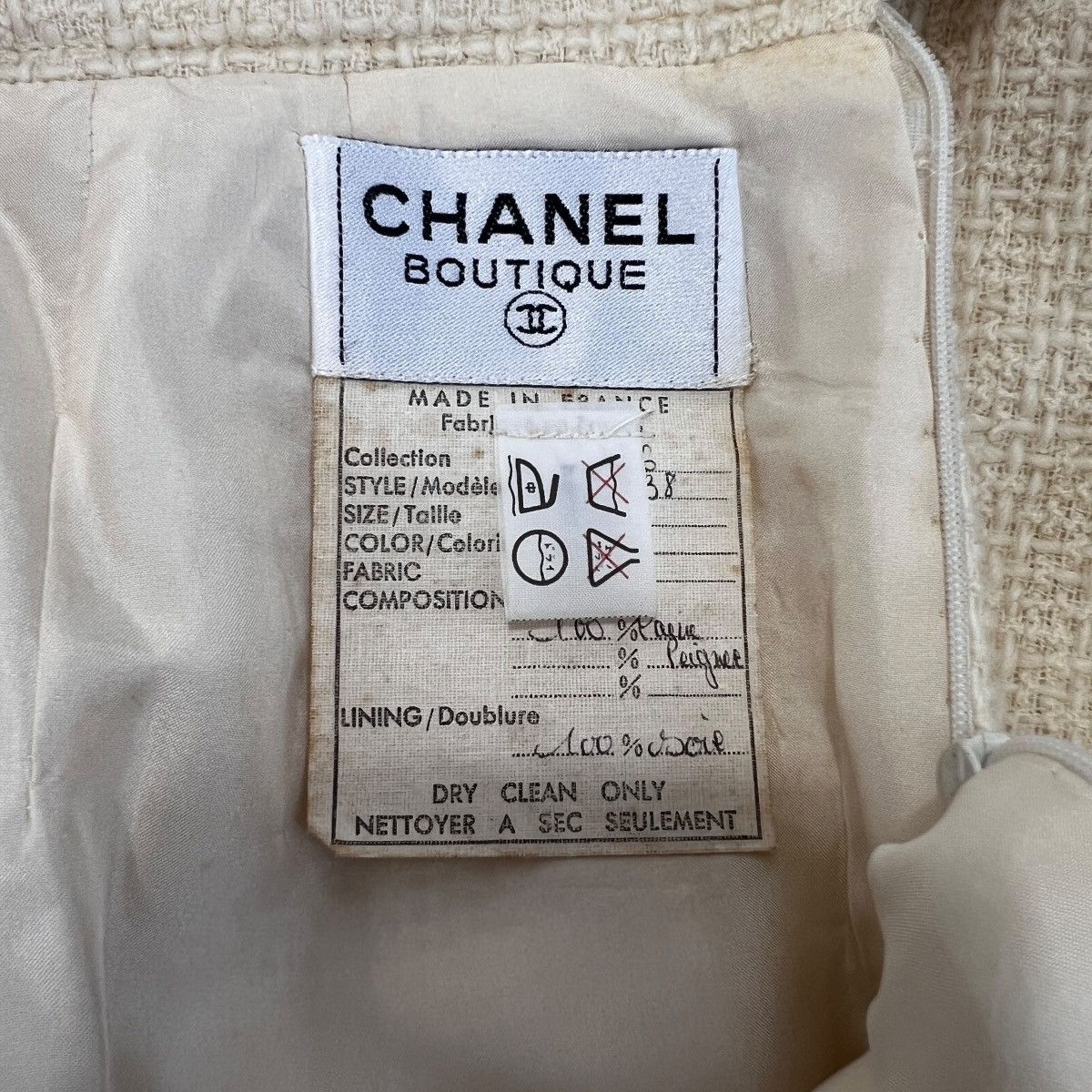 Chanel CHANEL 1986 White Tweed Jacket & Skirt Set-Up 36 Size XS / US 0-2 / IT 36-38 - 12 Thumbnail