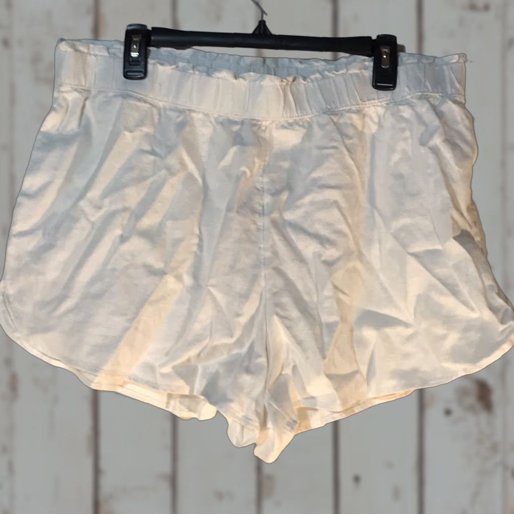 Vintage VINTAGE Universal Thread Women's Shorts Linen Rayon Blend White Plus 2XL Casual Summer Size 40" / US 18 - 1 Thumbnail