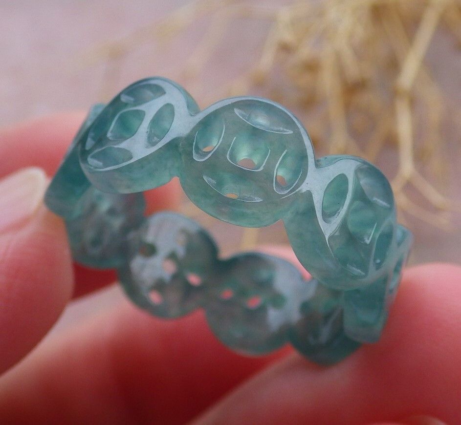 Other 108635 VS Certified Jadeite Jade Ring OLD Money Circle NO.9 Size ONE SIZE - 3 Thumbnail