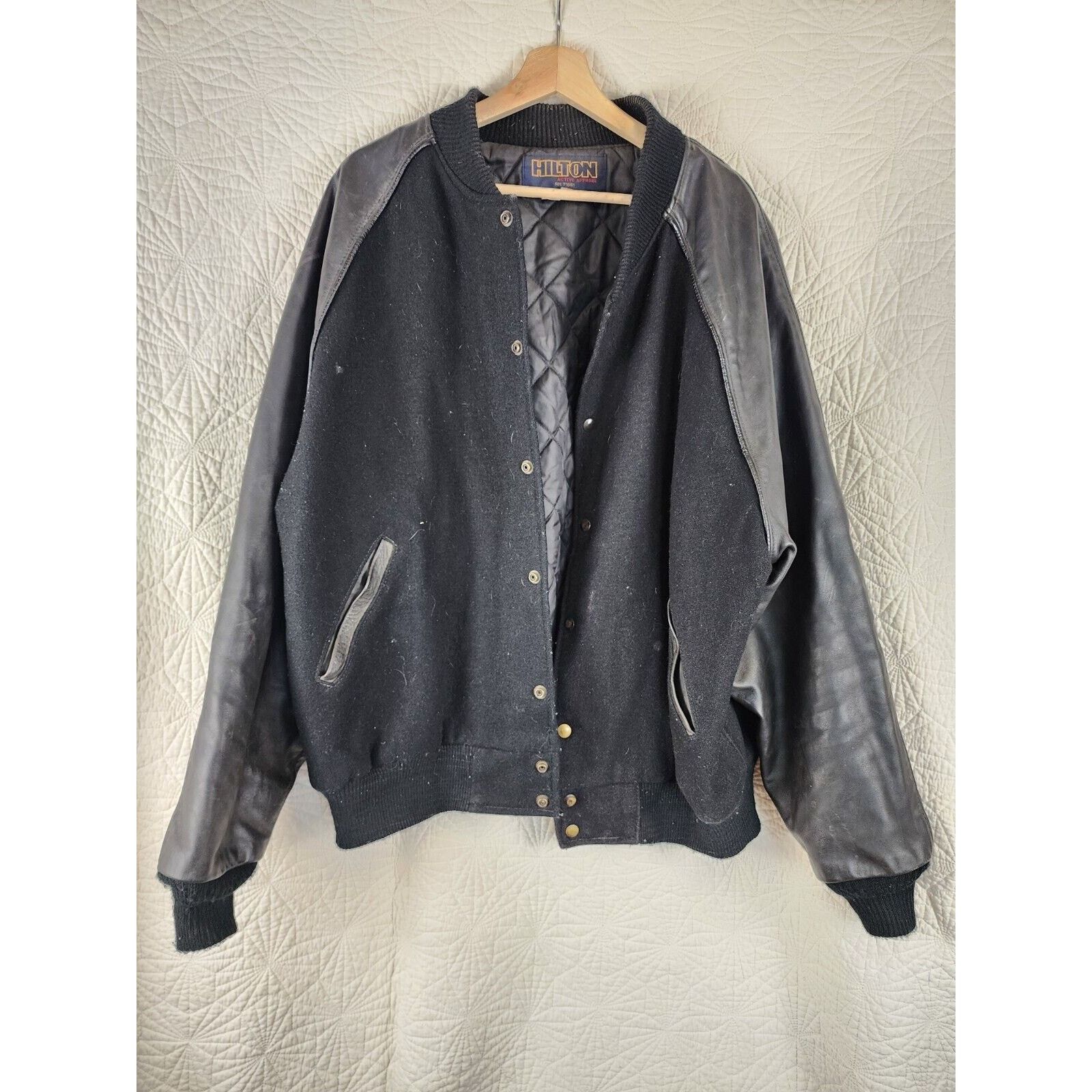 Vintage 1980'S Hilton Coach Jacket, Made in USA, Men's XL Nylon green type Vintage Second Hand