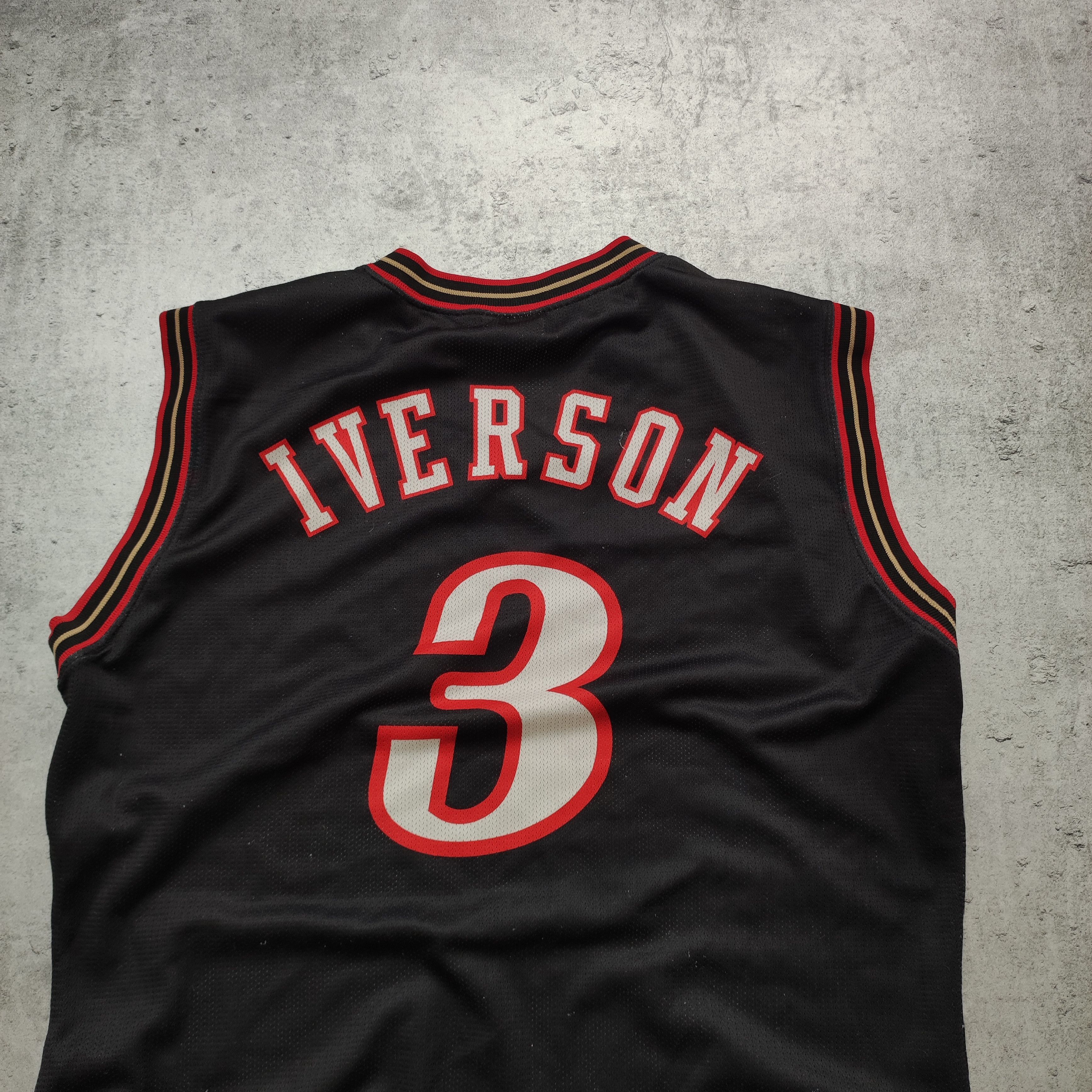 Champion × NBA × Vintage RARE Champion NBA Iverson #3 Sixers 90s Jersey Size US M / EU 48-50 / 2 - 10 Thumbnail