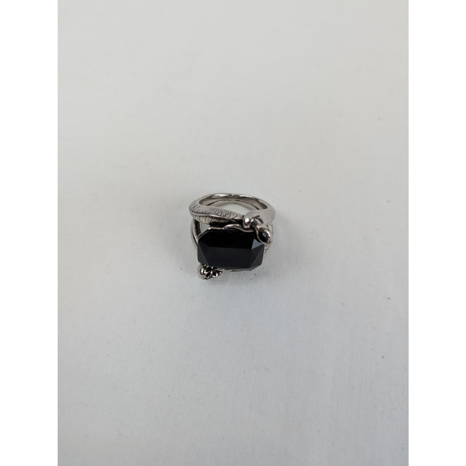 Alexander McQueen o1rshd1 Size: 19 / Brass Snake & SKL jewelry Ring in Silver Size ONE SIZE - 7 Thumbnail