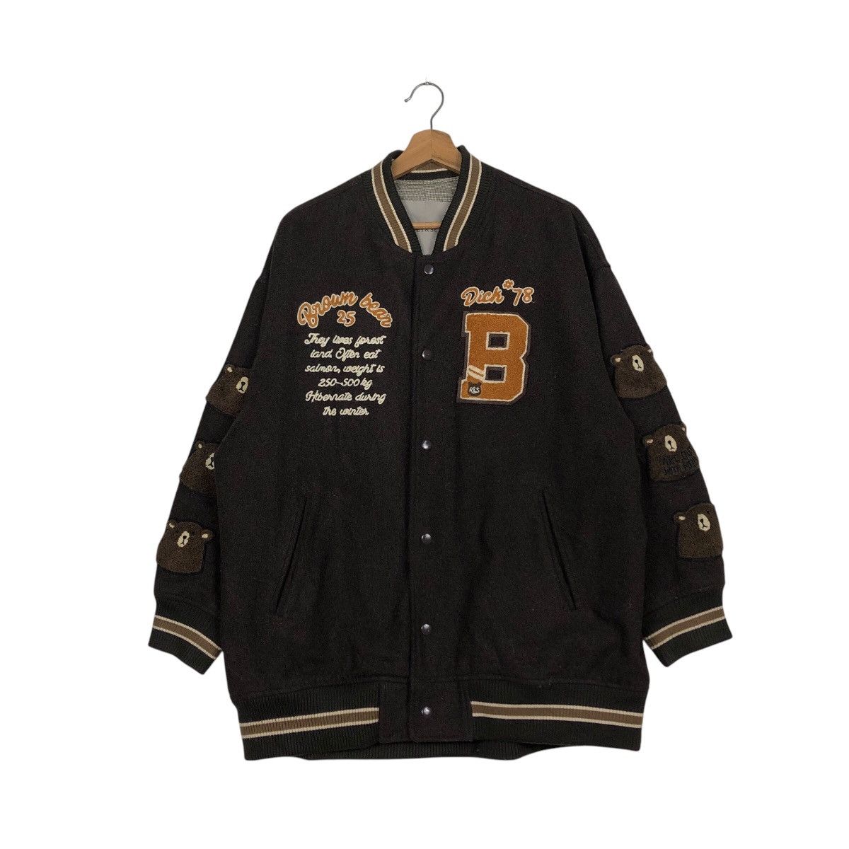 Hysteric Glamour 📌Vintage Bomber Jacket Wool Rivet & Surge Big Logo Design Size US M / EU 48-50 / 2 - 2 Thumbnail