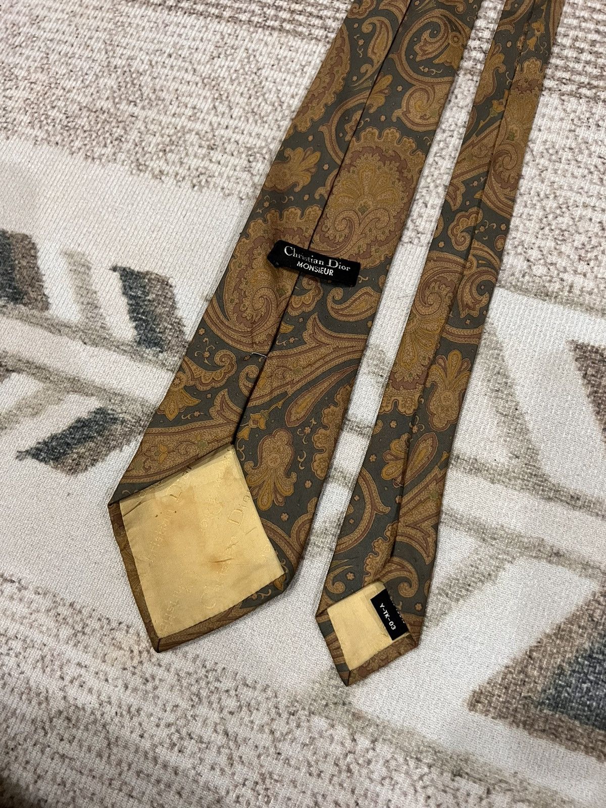 Christian Dior Monsieur × Vintage Vintage Christian Dior Monsieur Tie Size ONE SIZE - 4 Thumbnail