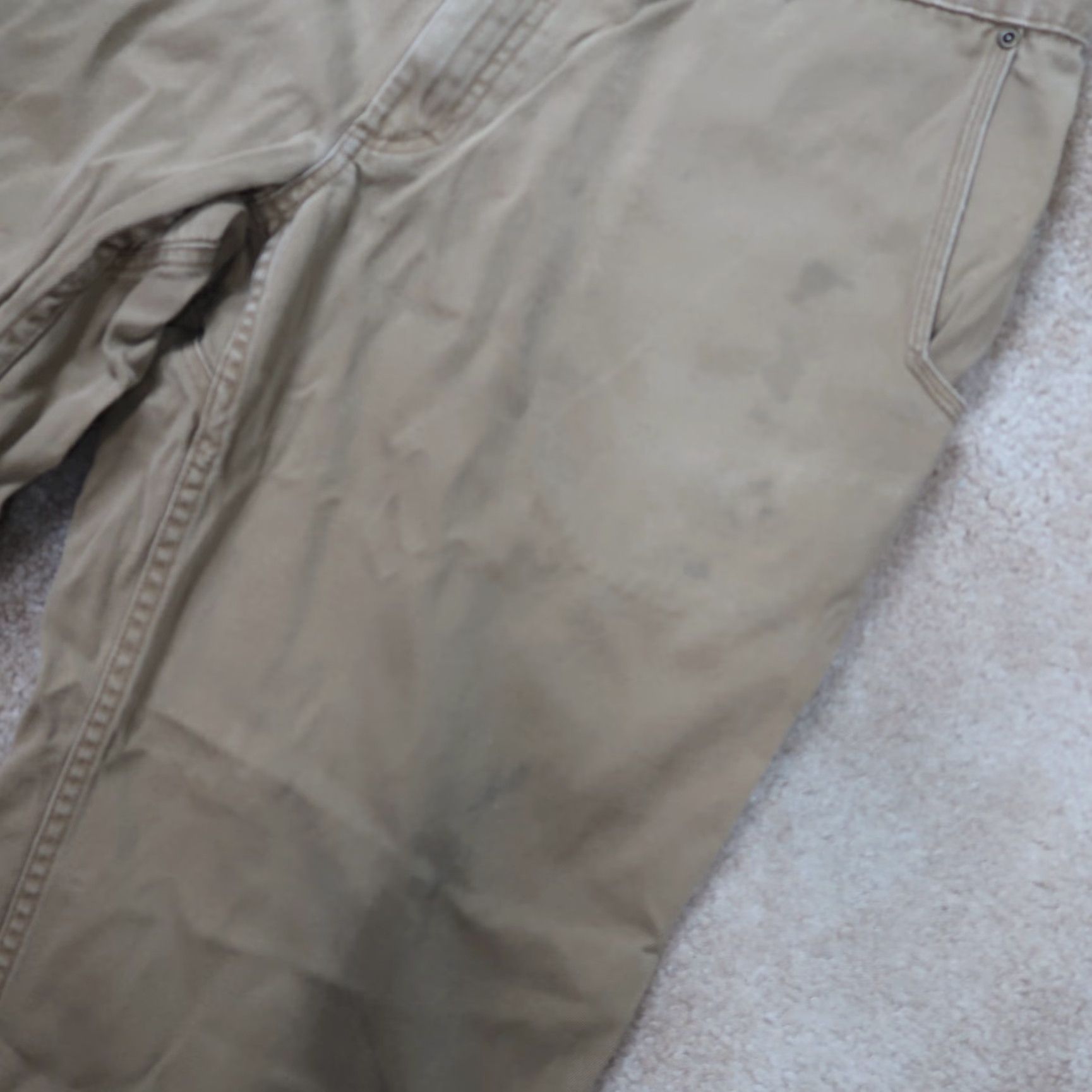 Vintage Duluth Straight Leg Pants Men's 40x30 Beige Workwear 5-Pocket Design Belt Loops Cargo Flat Front Size US 40 / EU 56 - 3 Thumbnail