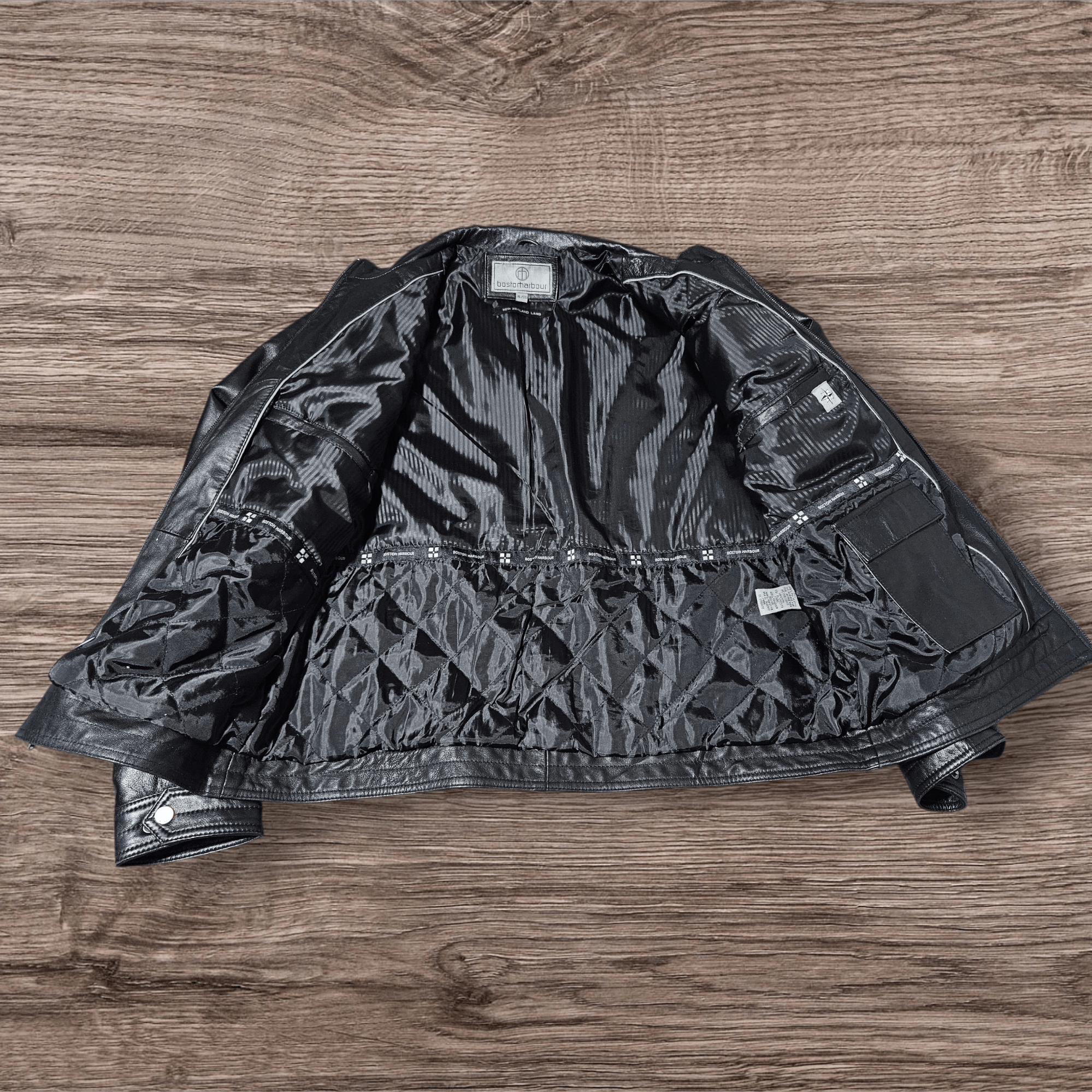 Leather Boston Harbour Jacket XL New Zealand Lamb Leather Cafe Racer Size US XL / EU 56 / 4 - 7 Thumbnail