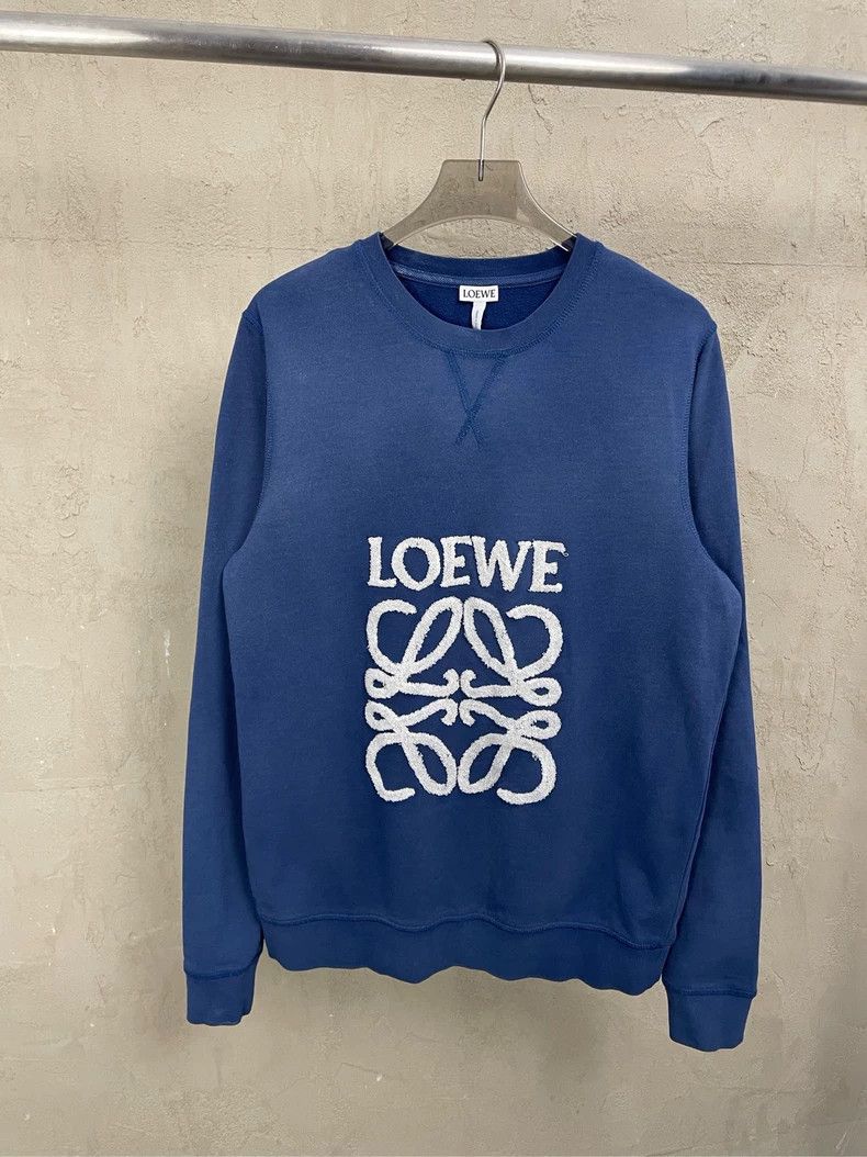 Loewe navy blue Loewe logo sweatshirt - dmc Size US S / EU 44-46 / 1 - 1 Thumbnail