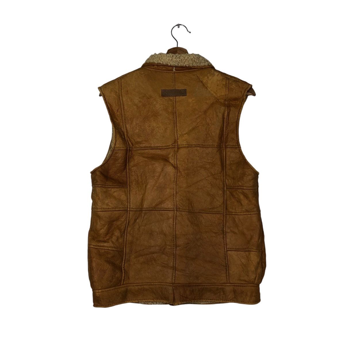 📌Vintage Tank Top Leather Shearling Aotea New Zealand
