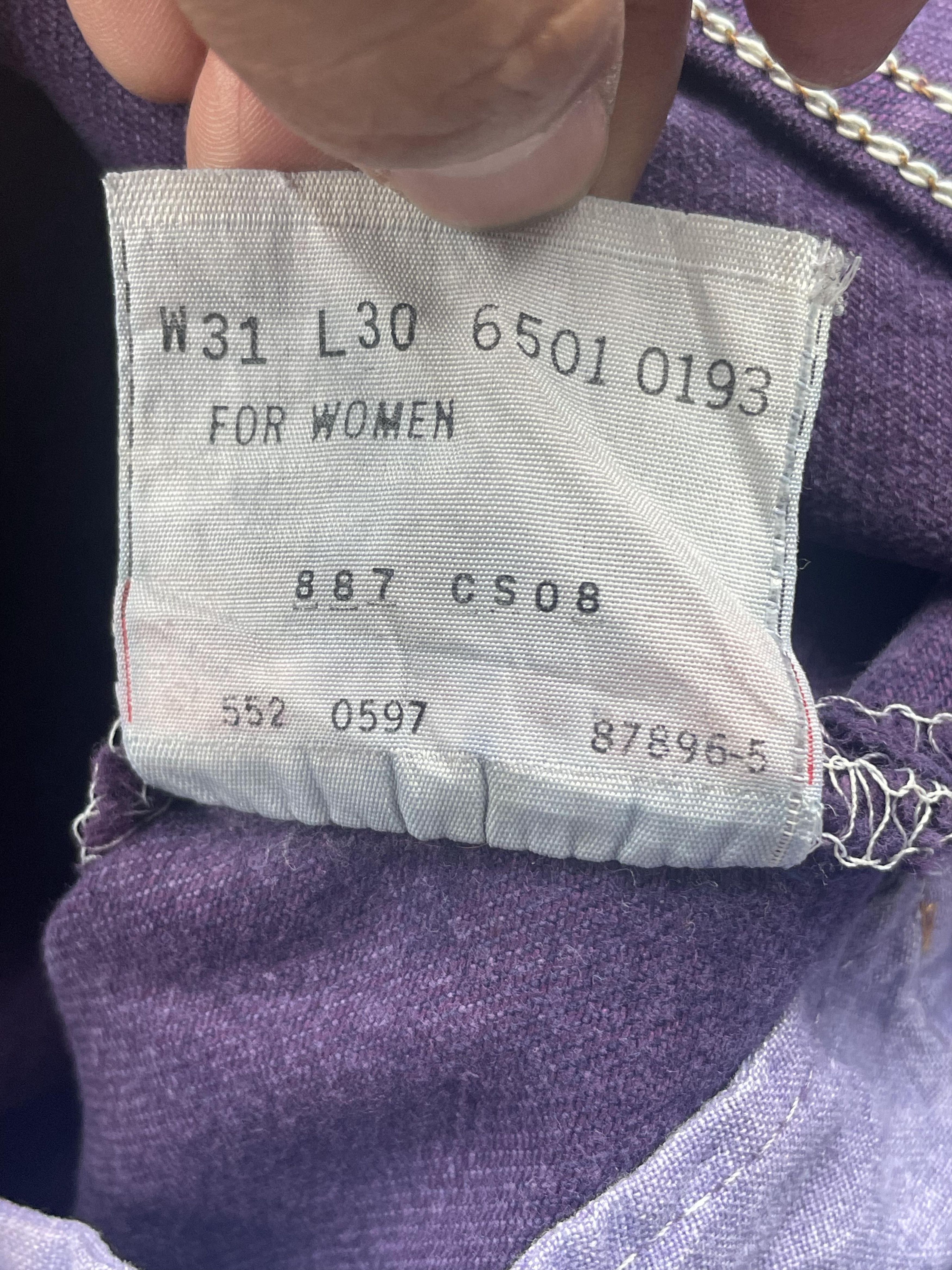 Vintage 1997 Levis 501 e Purple For Women