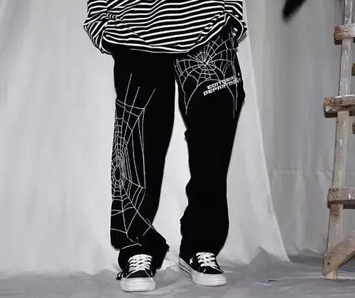 Other Spider Embroidery Baggy Harem Pants Streetwear Size US 30 / EU 46 - 1 Thumbnail
