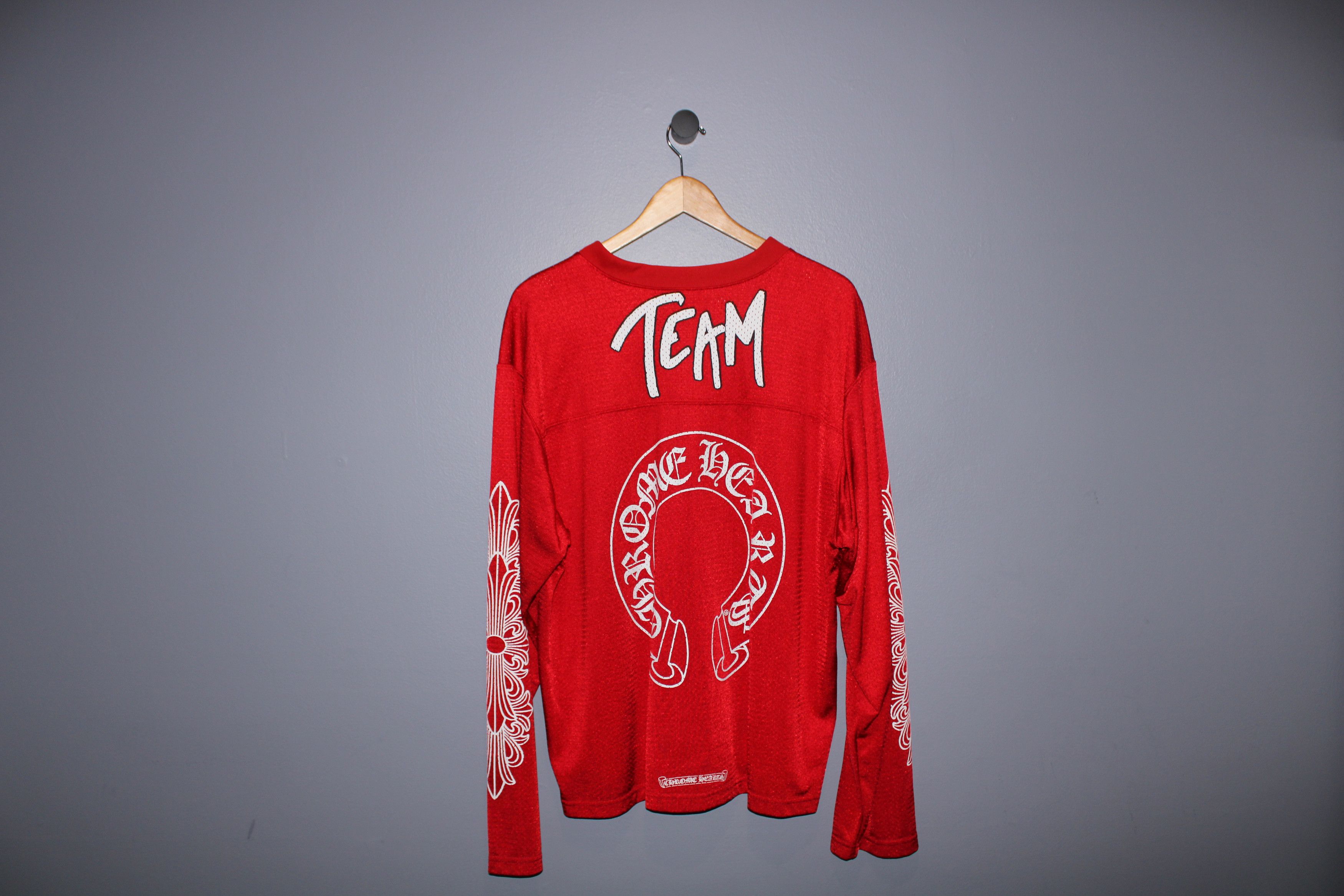 Chrome Hearts CHROME HEARTS MATTY BOY MESH RED LONG SLEEVE Size US L / EU 52-54 / 3 - 2 Thumbnail