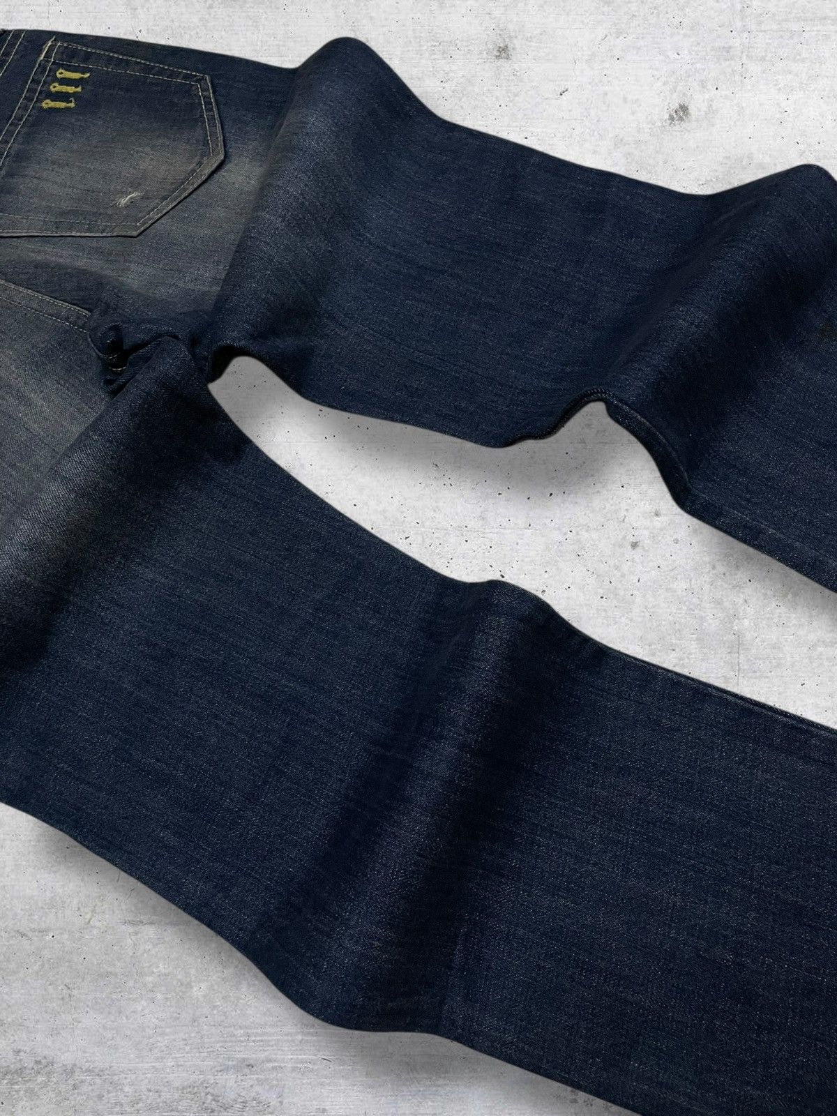 Hysteric Glamour VINTAGE BEAMS OG JAPAN DESIGNER 90S RIPPED GOLD GRUNGE DENIM Size US 30 / EU 46 - 15 Thumbnail