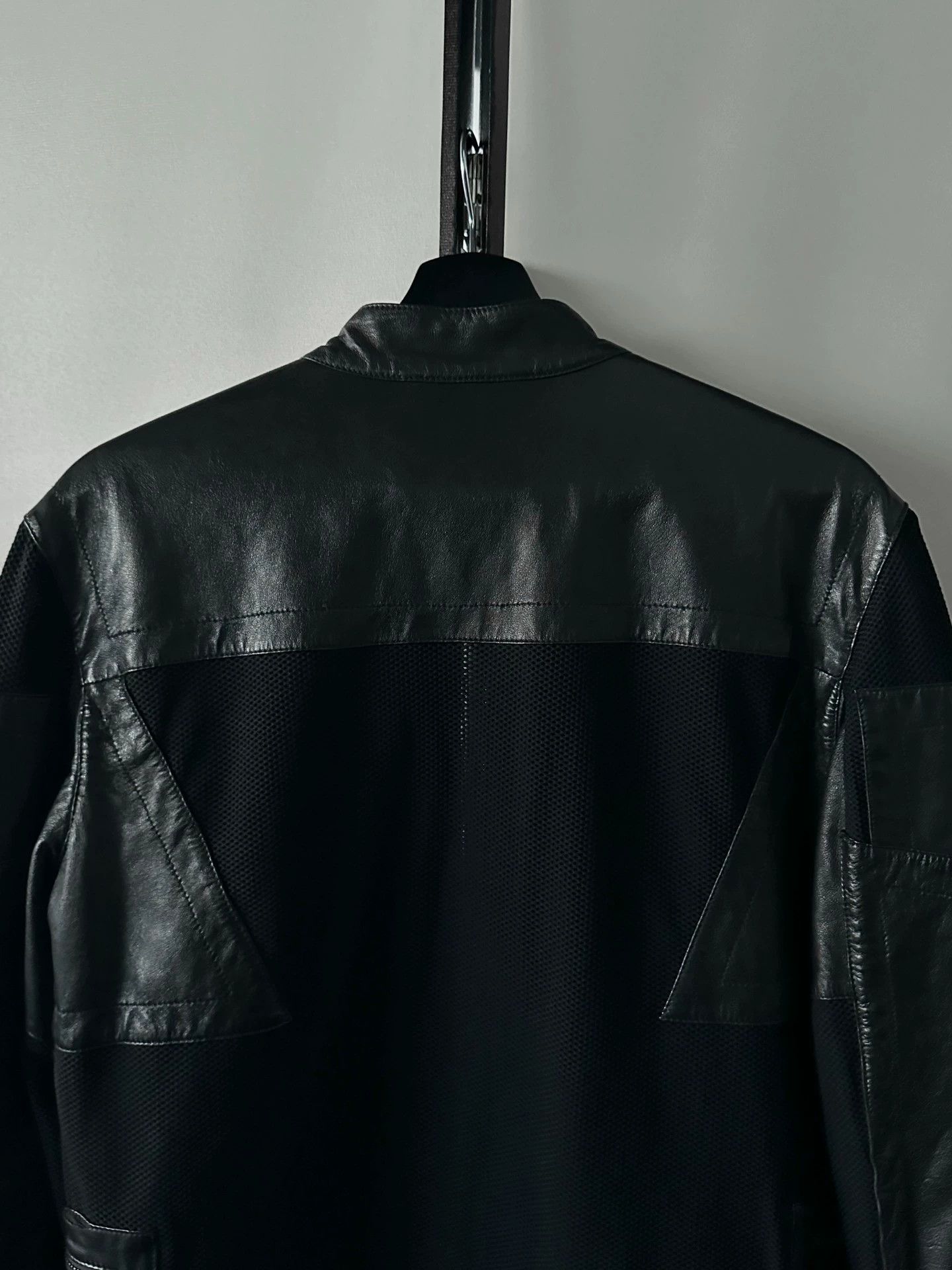 Dirk Bikkembergs Dirk Bikkembergs irregular-panel leather jacket Size US L / EU 52-54 / 3 - 7 Thumbnail