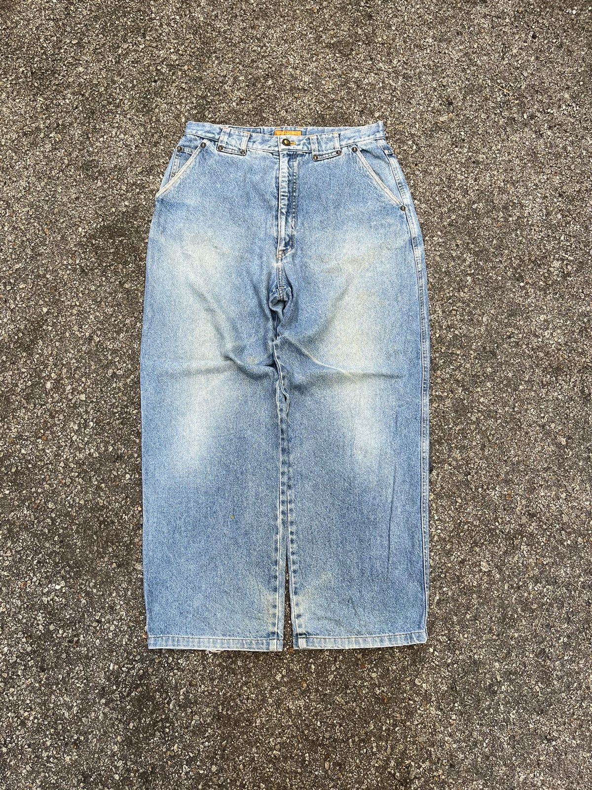 Designer × Lancel Baggy Jeans Lancel Paris Washed Blue Denim Size 32 Size US 32 / EU 48 - 2 Thumbnail